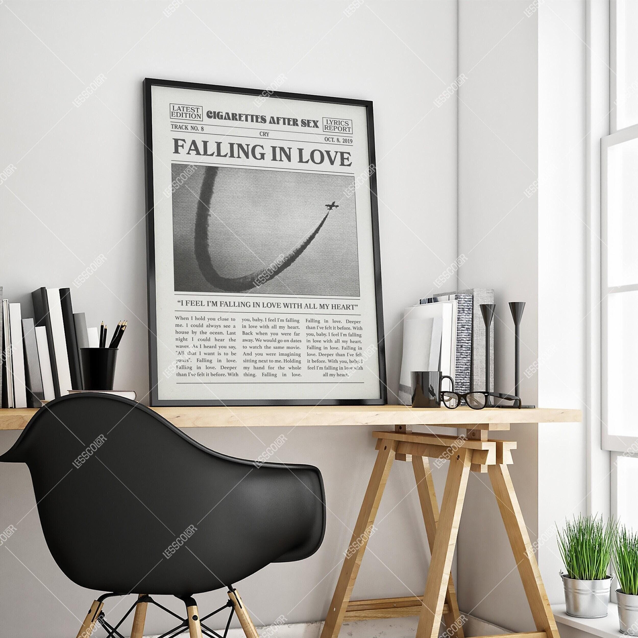 Cigarettes After Sex Retro Newspaper Print, Falling in Love Poster