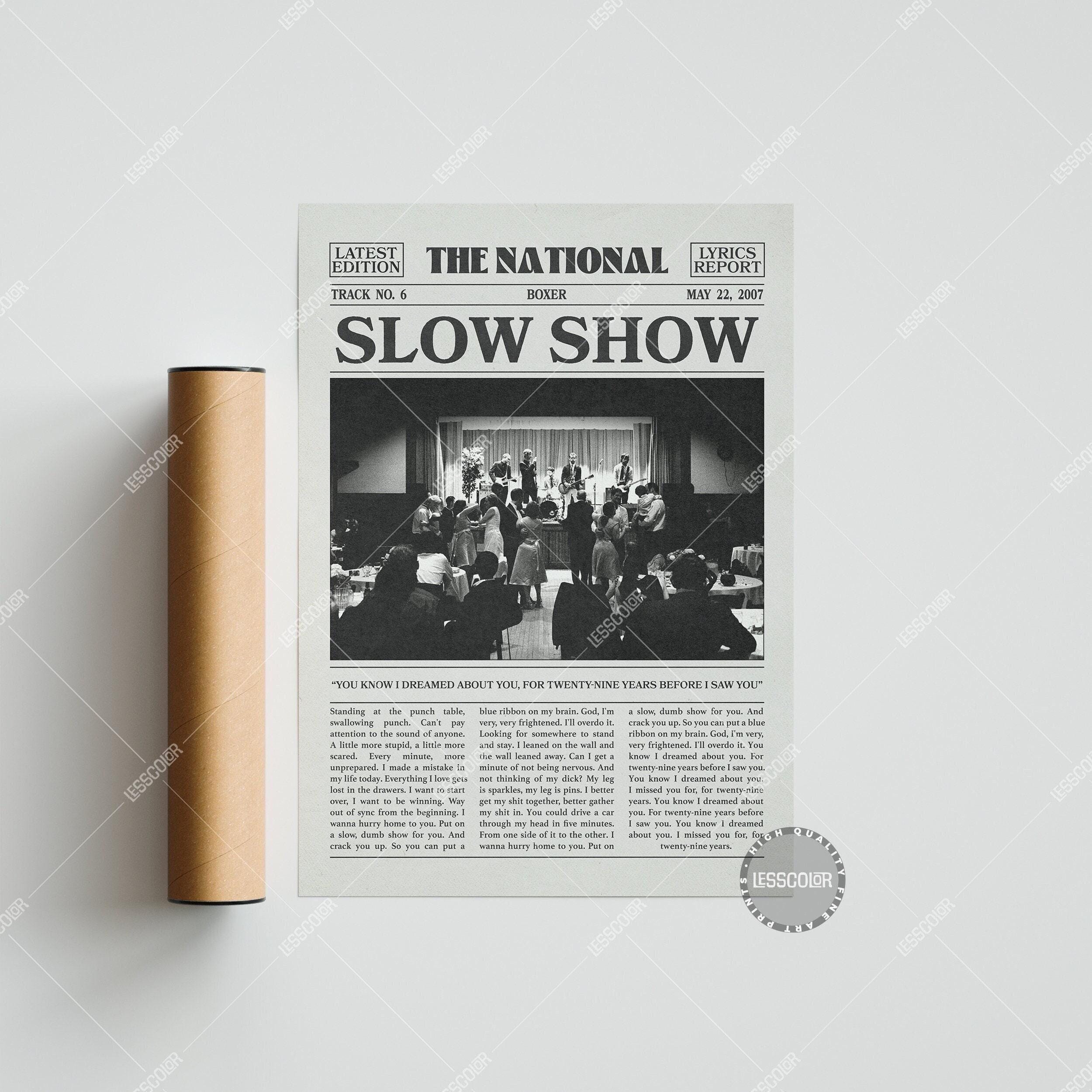 The National Retro Newspaper Print,  Slow Show Poster