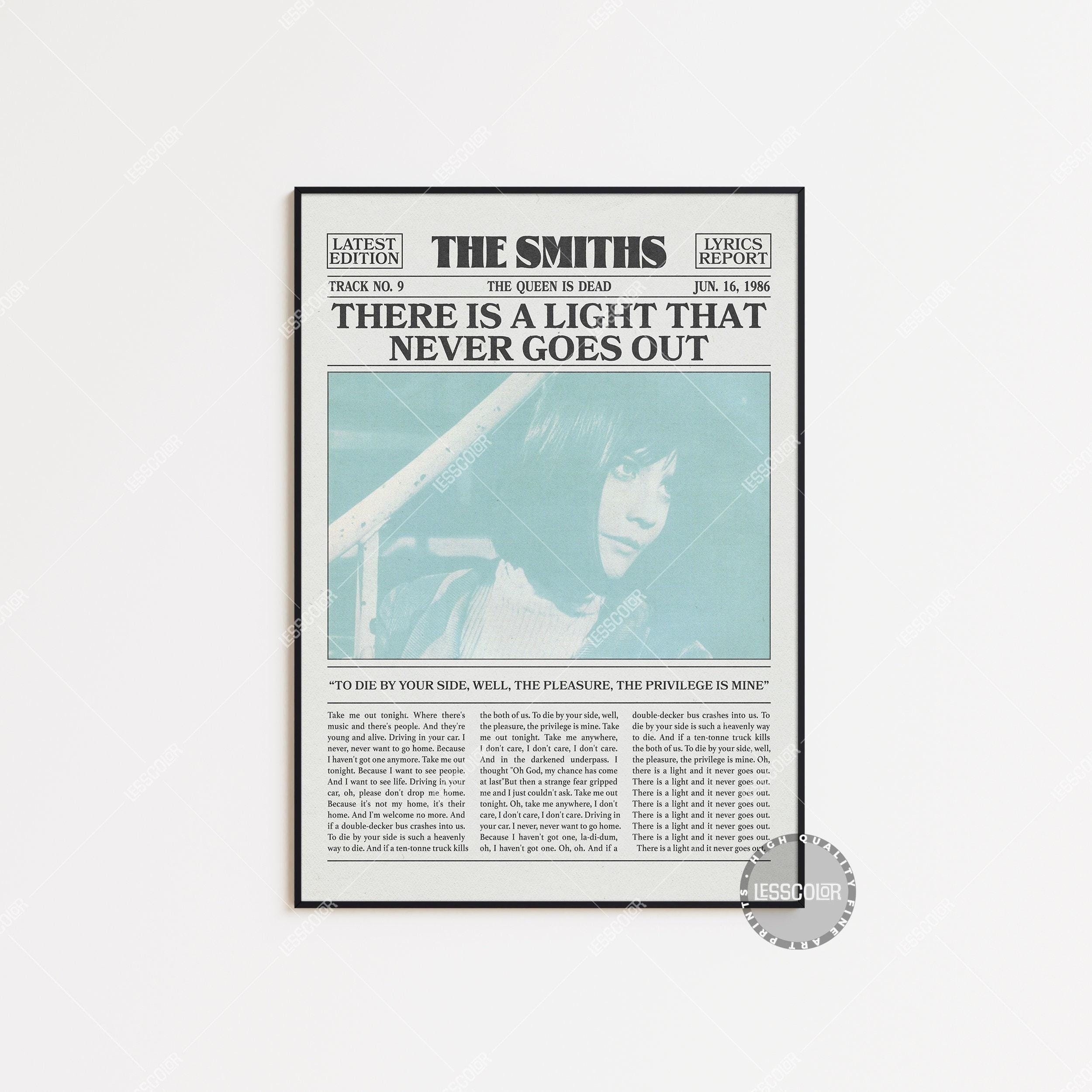 The Smiths Retro Newspaper Print, There Is a Light That Never Goes Out Poster main variant image