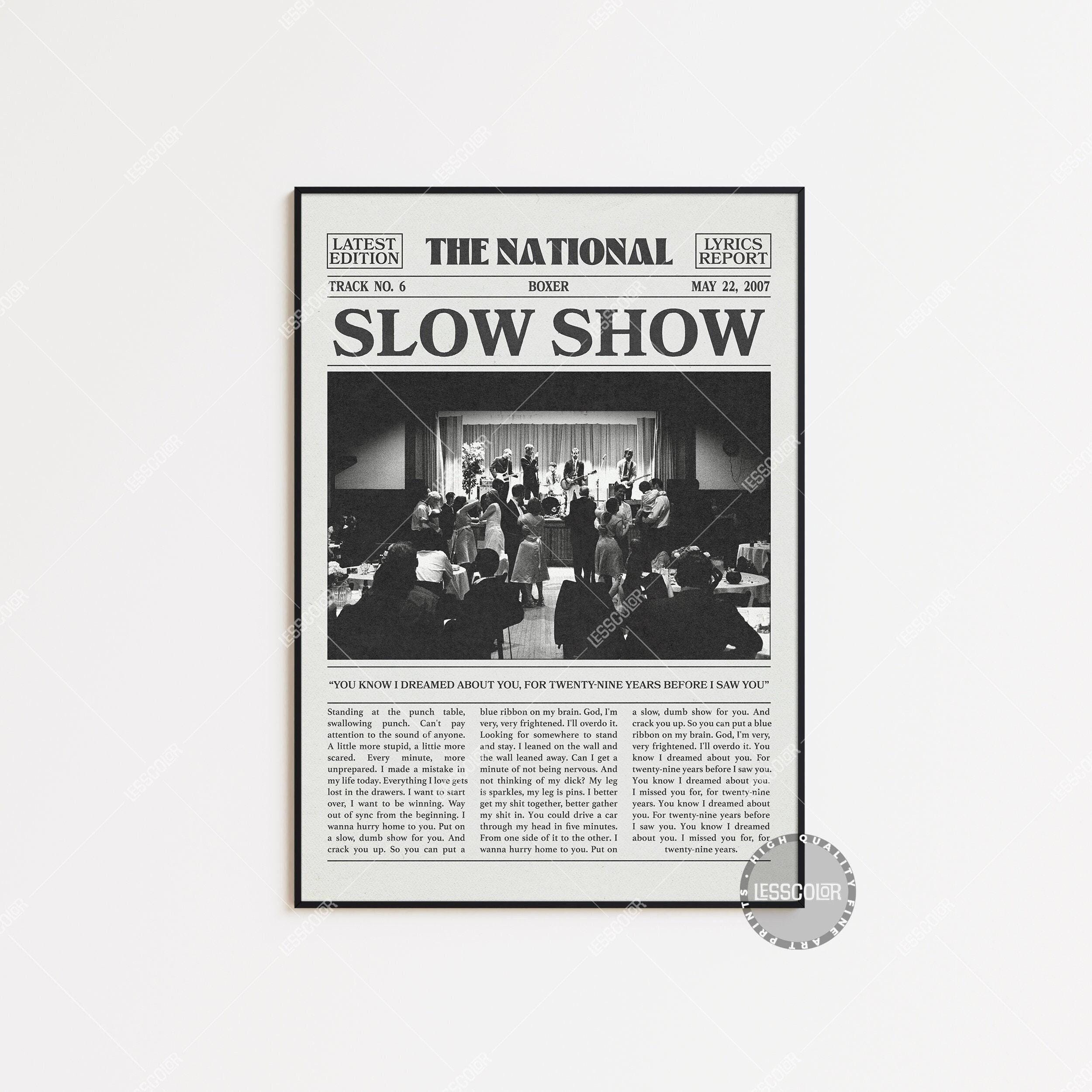 The National Retro Newspaper Print,  Slow Show Poster