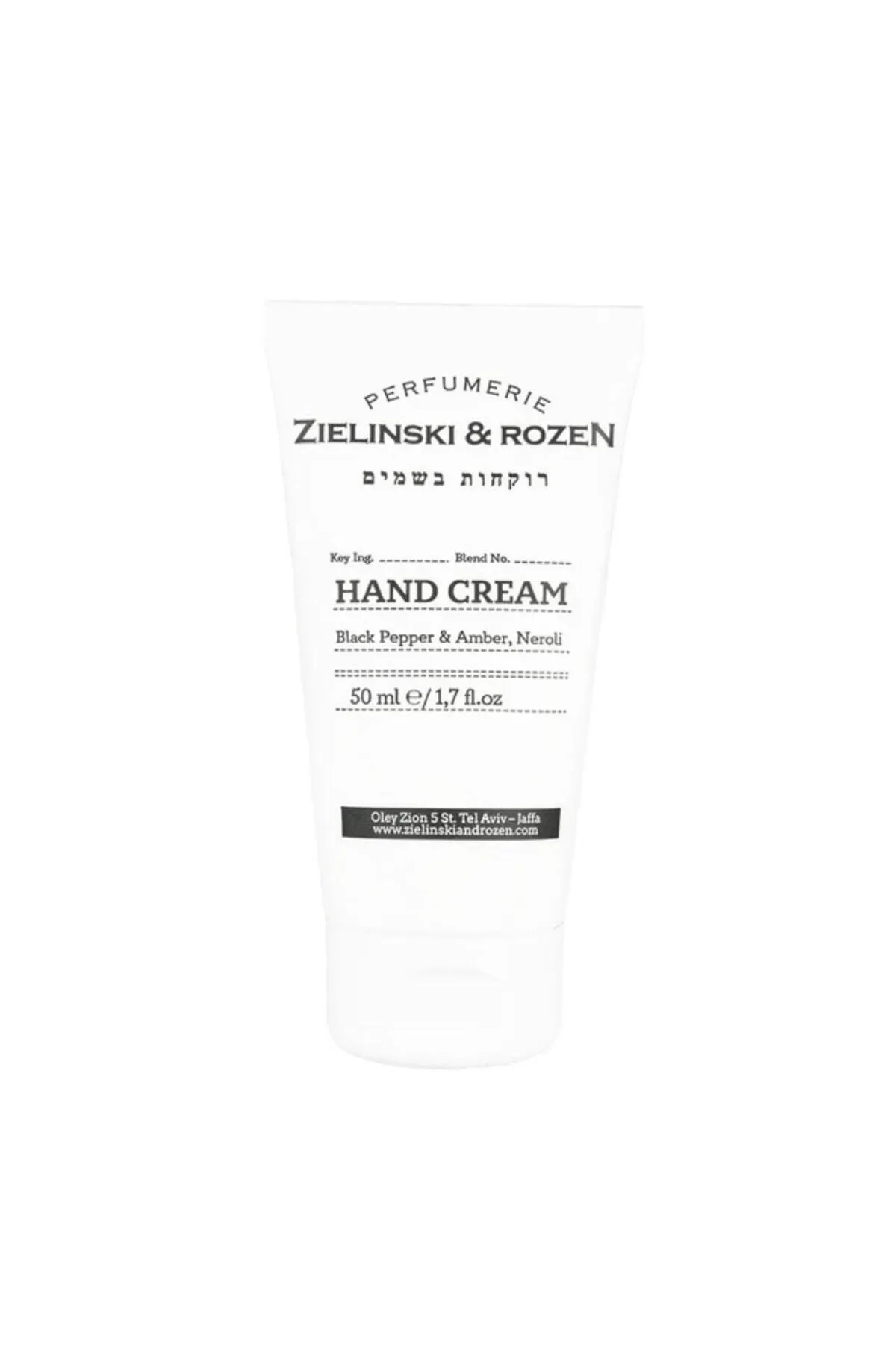 Zielinski & Rozen Hand Cream Black Pepper , Amber , Neroli 50 Ml