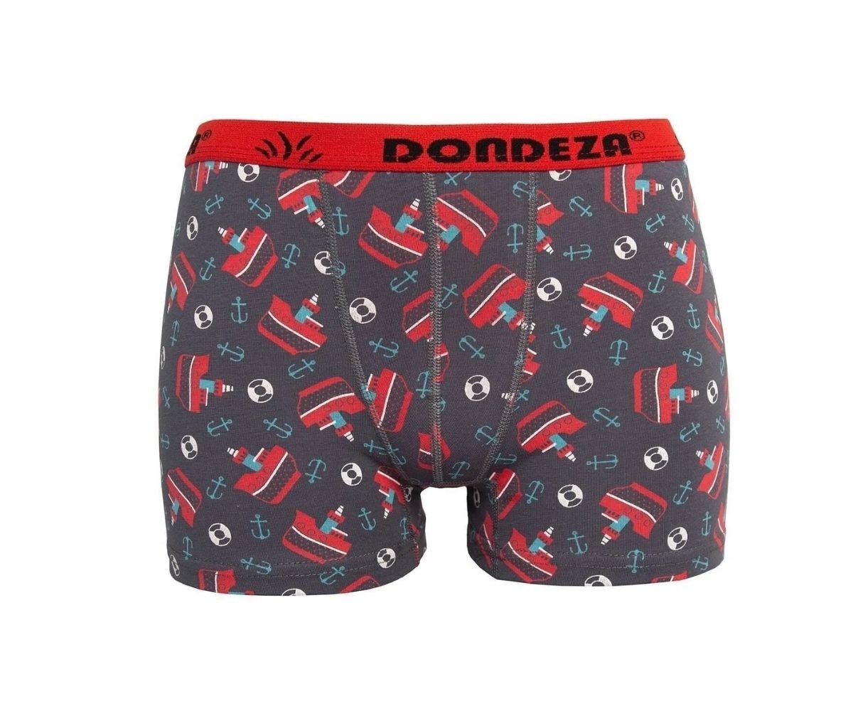 Dondeza Erkek Çocuk Desenli Likralı Boxer Karışık Renk 12'li