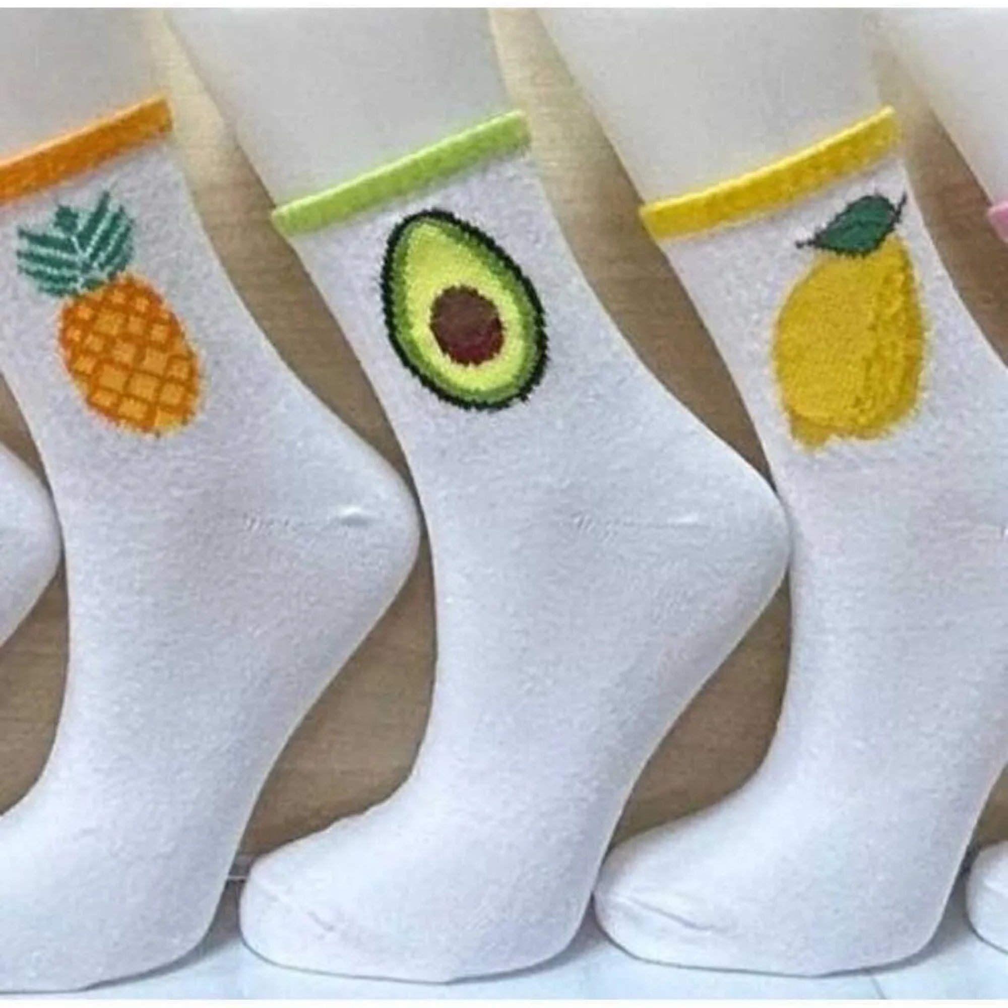 Safety Socks Meyveli Desenli 12'li Kolej Çorap