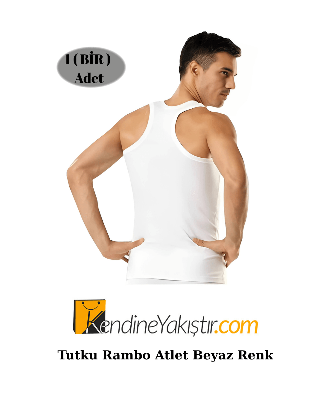 Tutku Rambo Atlet 1 ( Bir ) Adet Tekli Paket  - Beyaz
