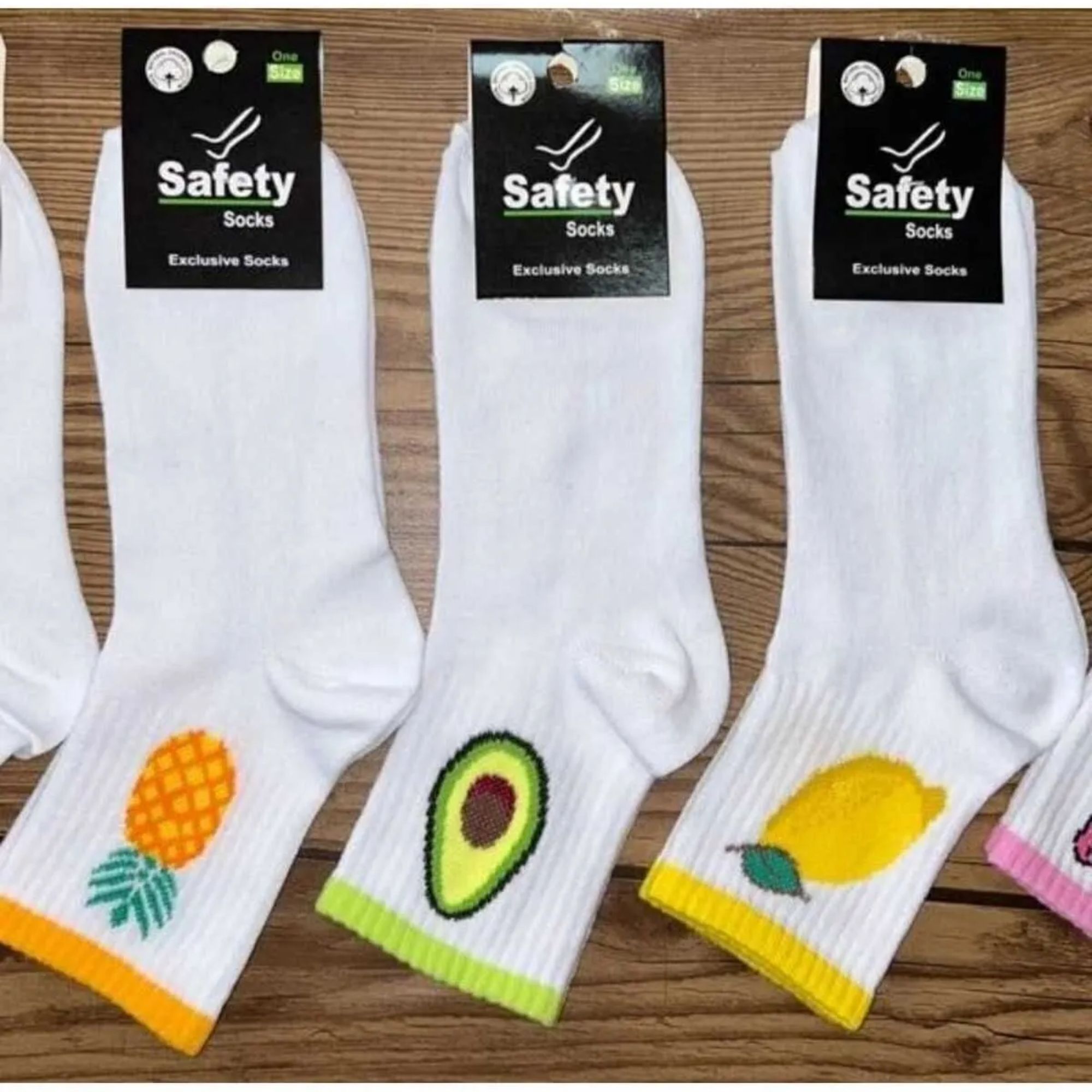 Safety Socks Meyveli Desenli 12'li Kolej Çorap