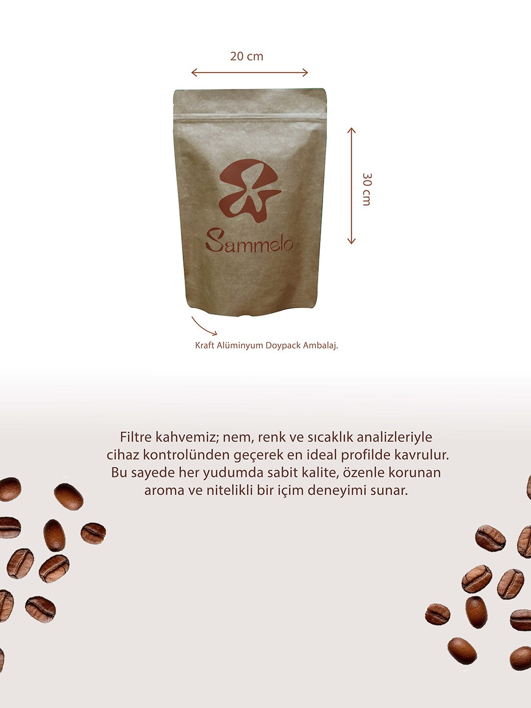 Sammelo Store Kolombiya Supremo –500g- Single Origin %100 Arabica – Orta Kavrum Natural & Washed – Espresso & Filtre Kahve 