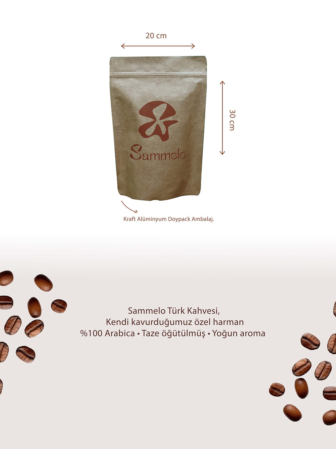 Sammelo Store 500g Türk Kahvesi – %100 Arabica (Cezve & Elektrikli Makine Uyumlu, Orta Kavrum)