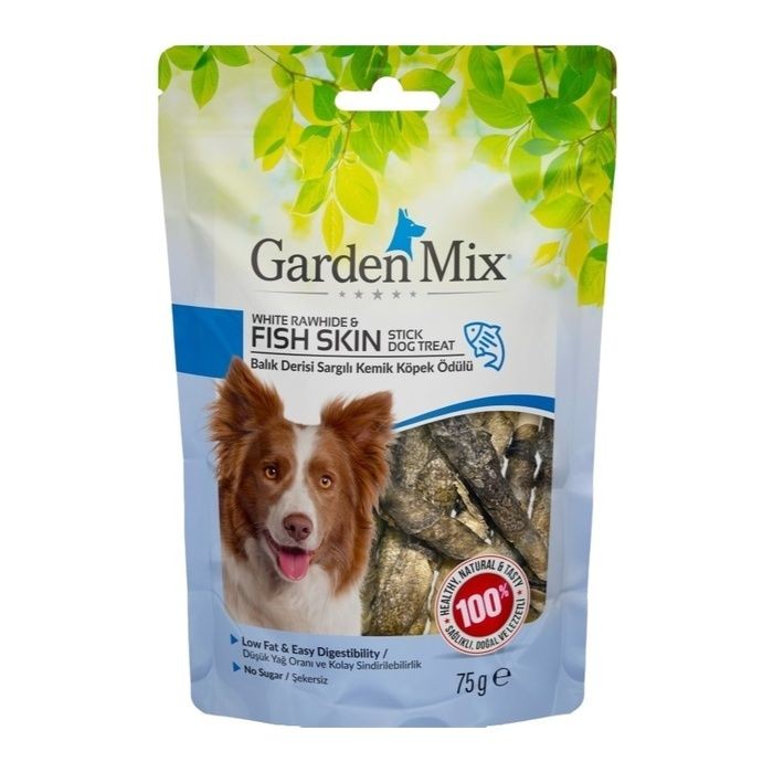 Balık Derisi Sargılı Kemik - Sağlıklı, Doğal Ve Sindirimi Kolay Köpek Ödülü 75 Gr