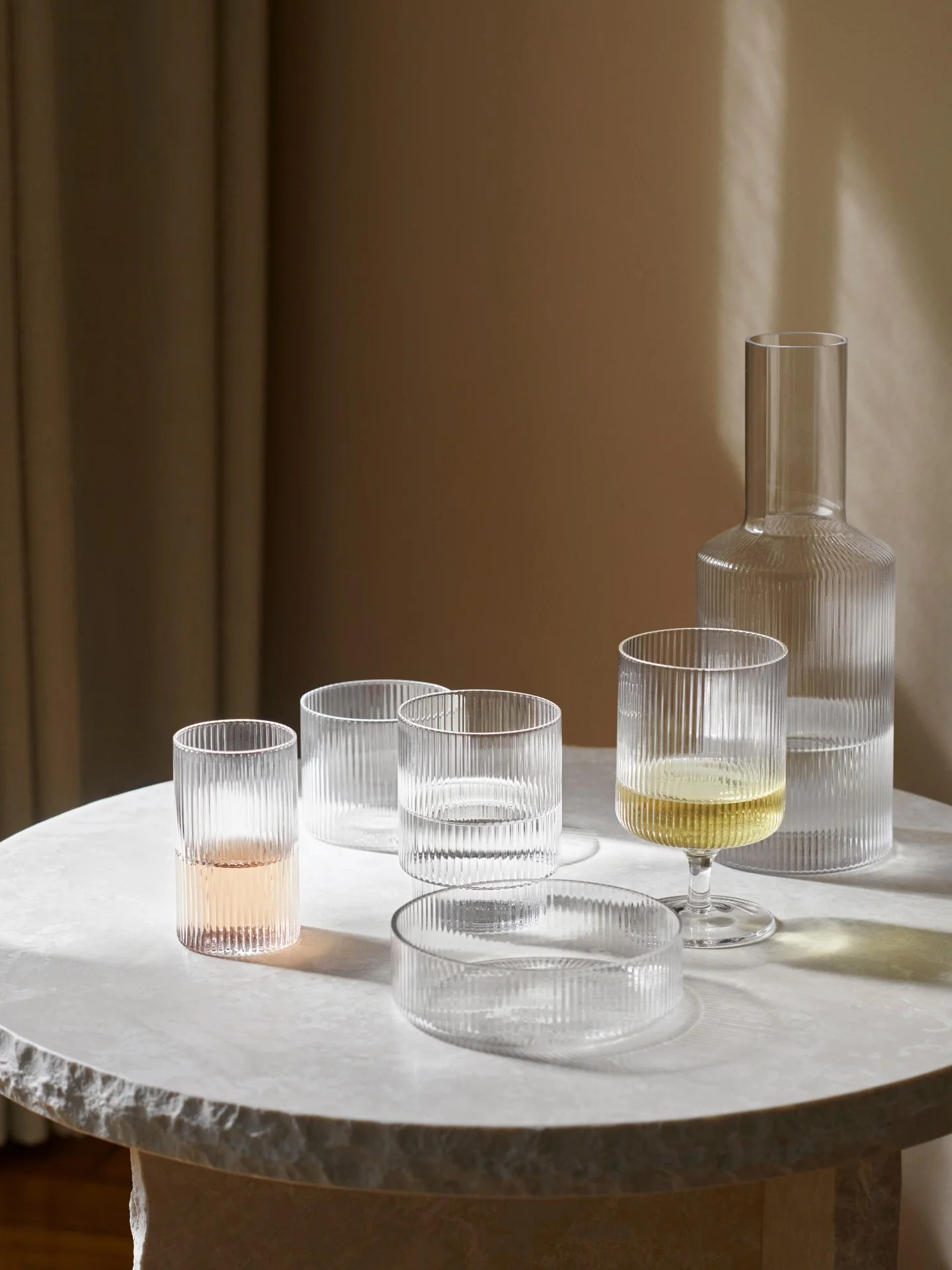 Ferm Living Ripple Glasses - Set of 4