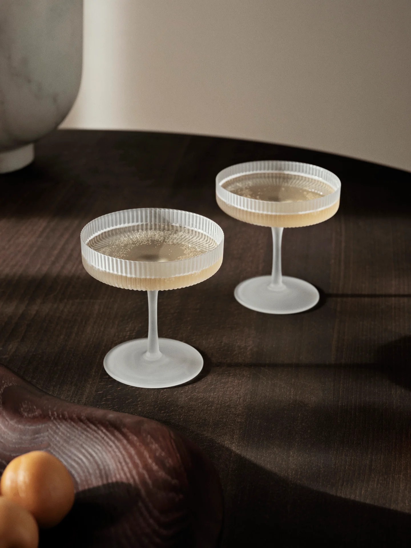 Ferm Living Ripple Champagne Saucers - Set of 2 