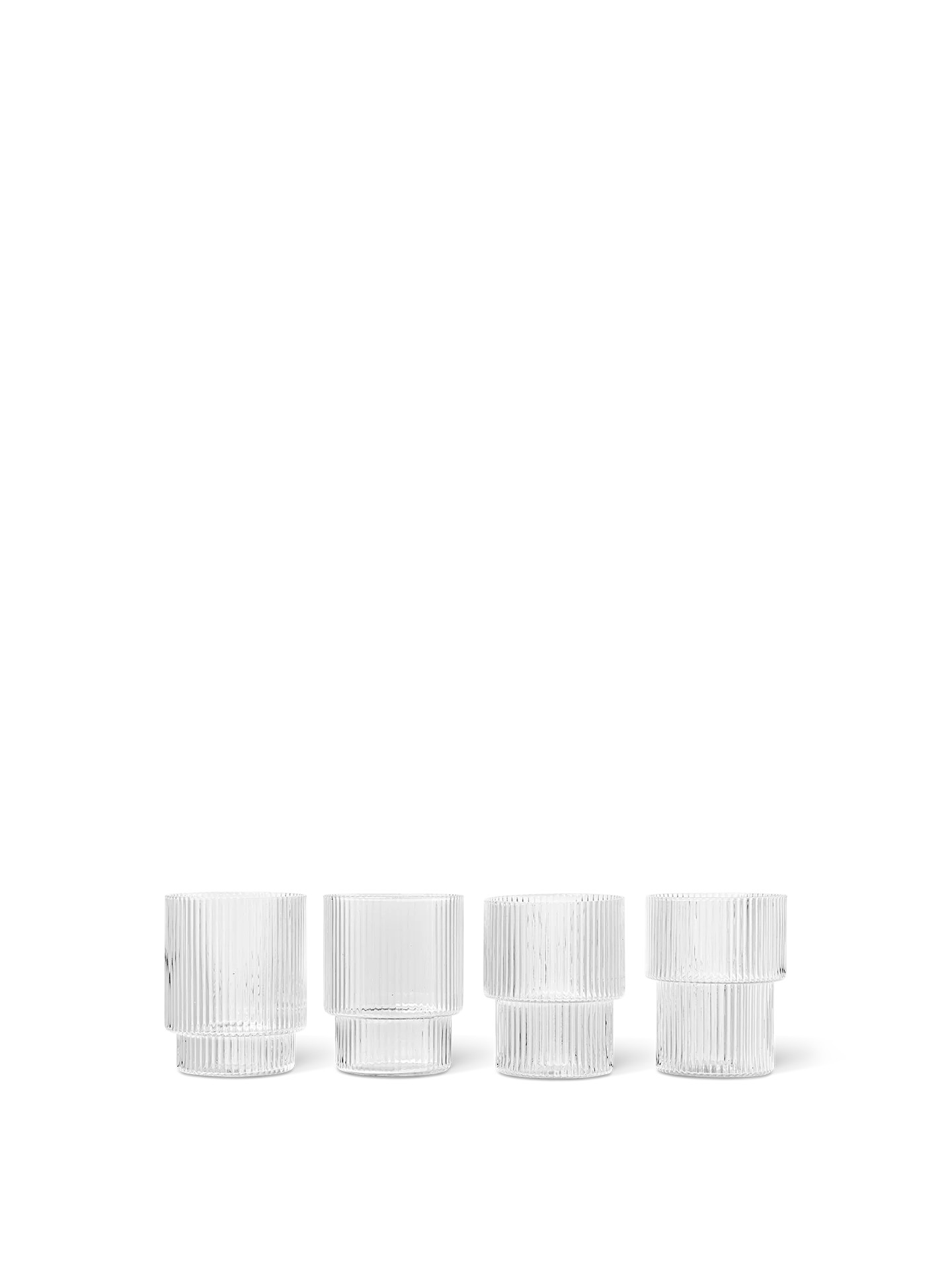 Ferm Living Ripple Glasses - Set of 4