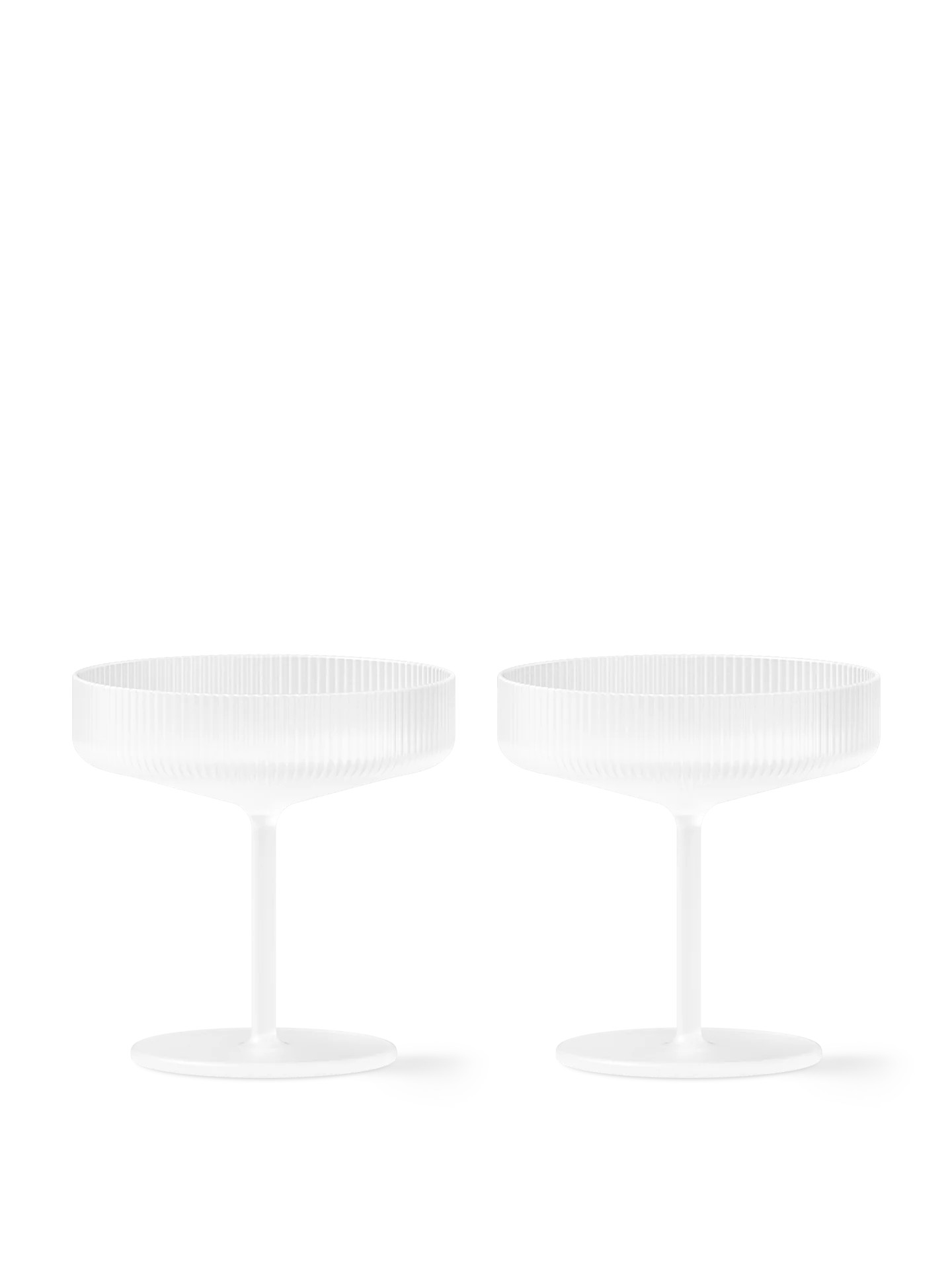 Ferm Living Ripple Champagne Saucers - Set of 2 