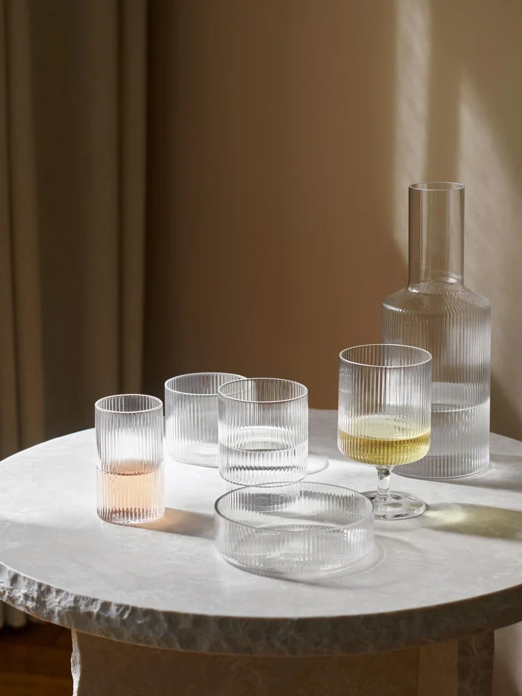 Ferm Living Classic Ripple Glasses - Set of 4