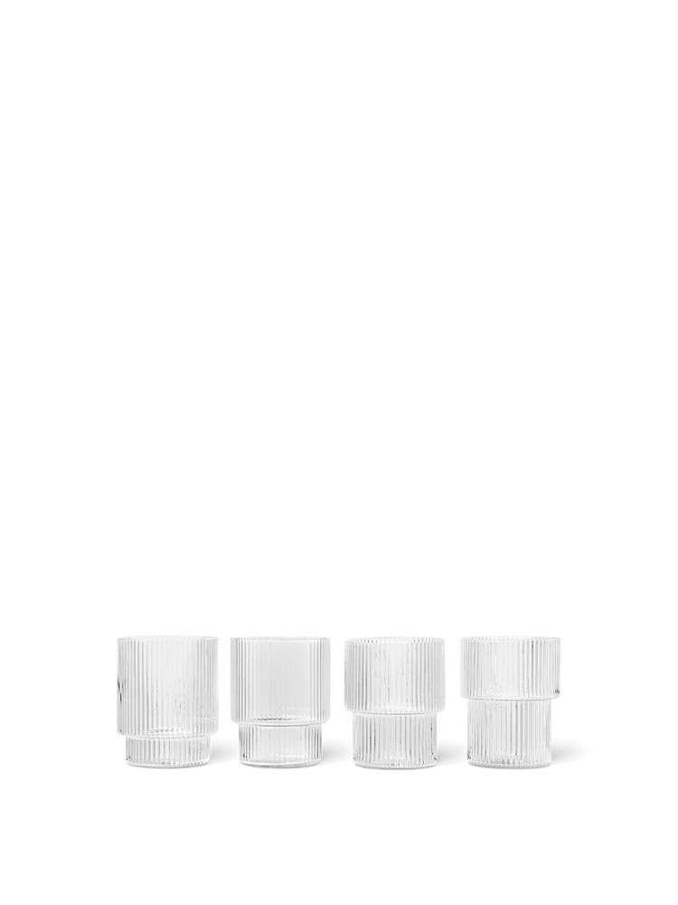 Ferm Living Classic Ripple Glasses - Set of 4