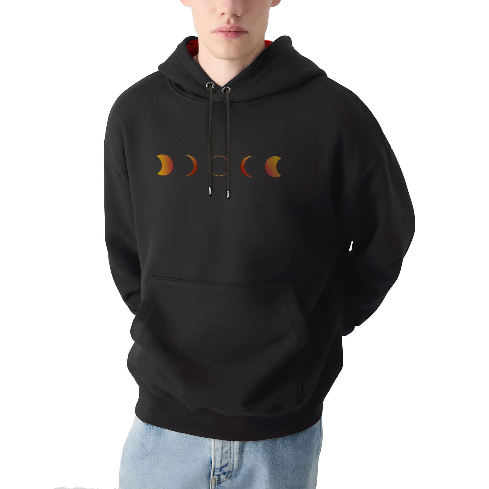 Dolunay Tasarım Kapşonlu Sweatshirt