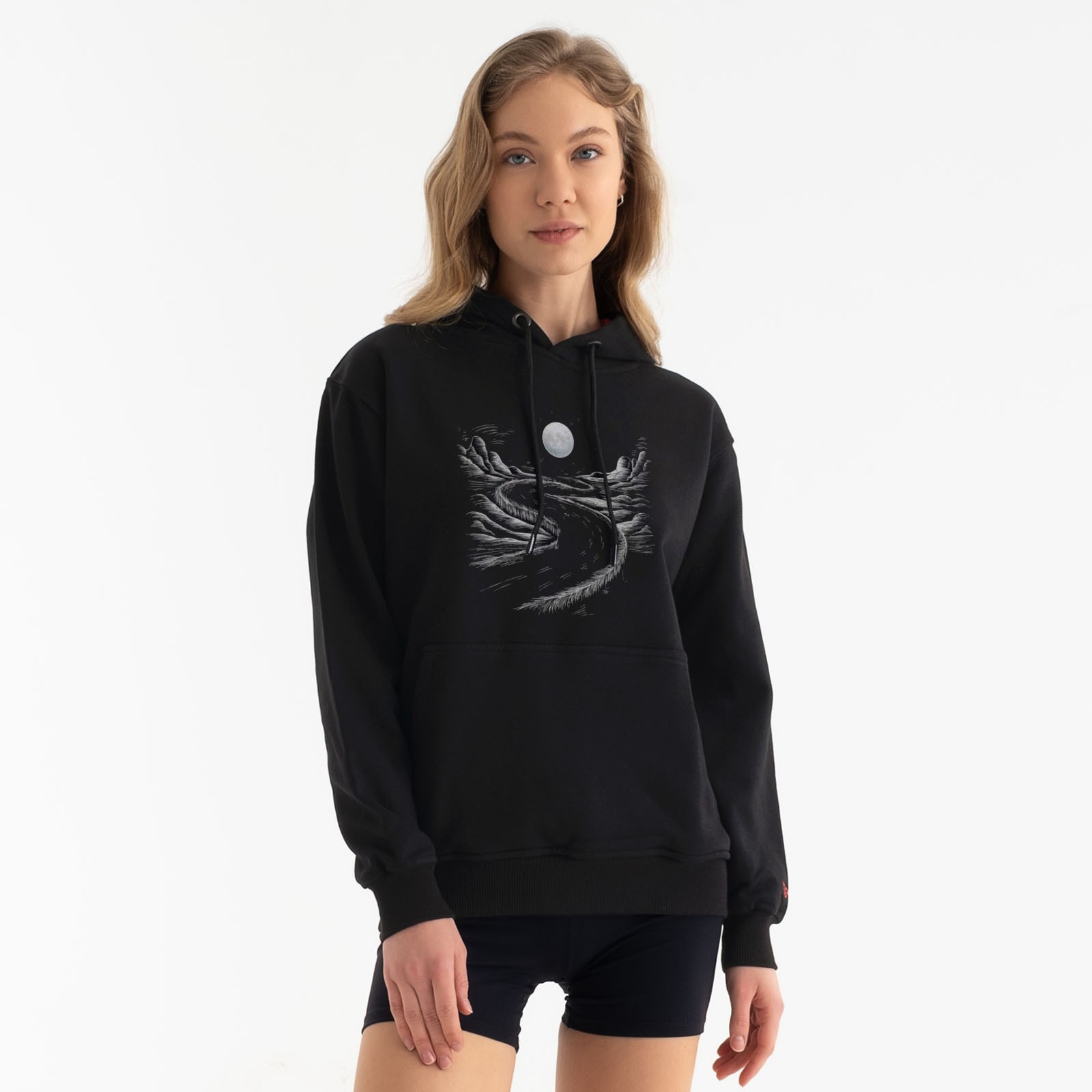 Mystic Path Tasarım Kapşonlu Sweatshirt