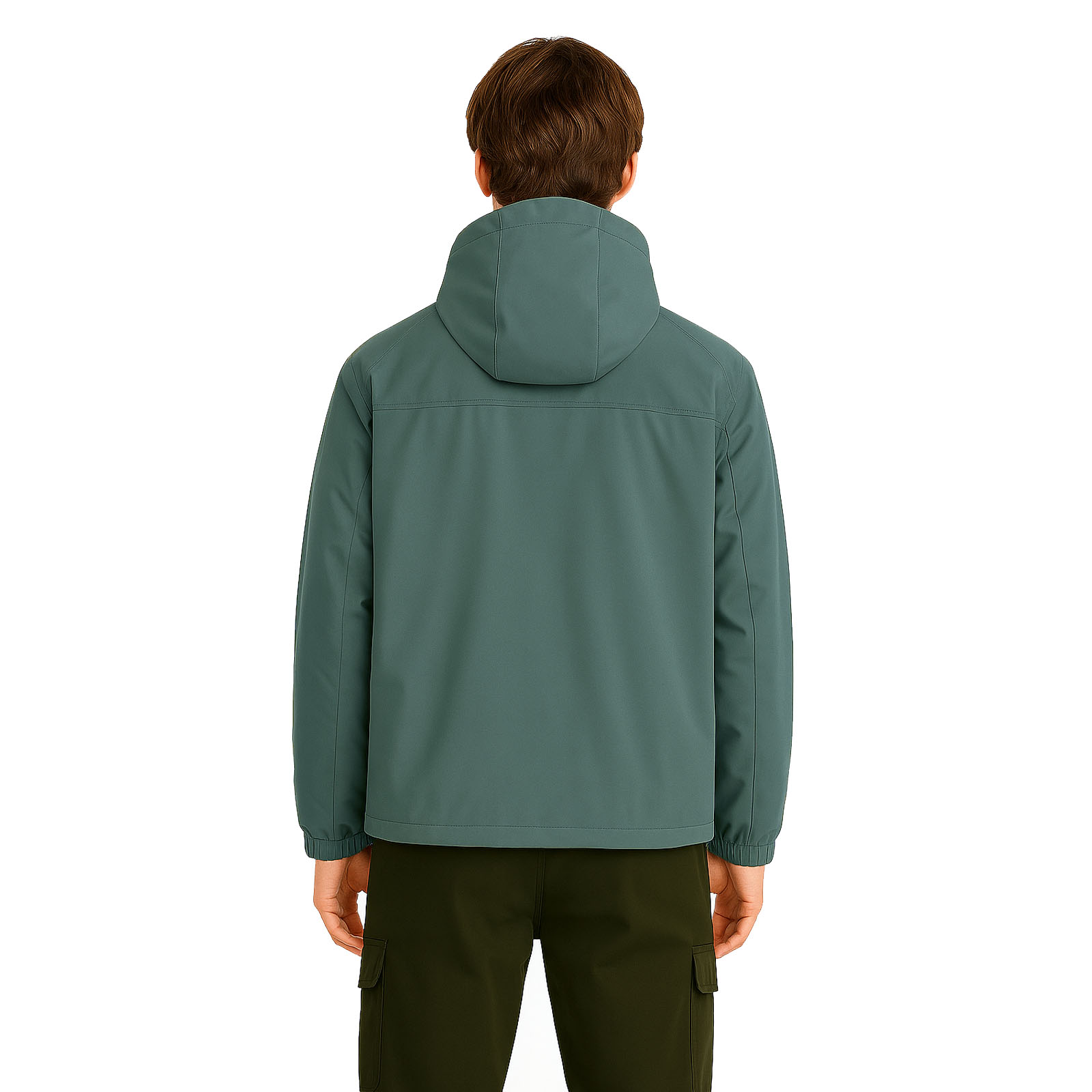 Forest Edge Oversized Hooded Raincoat Jacket