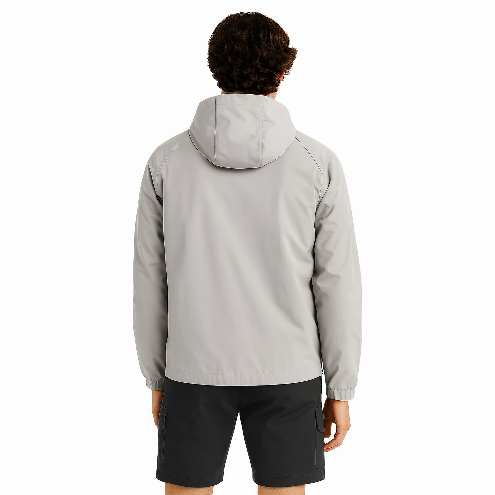 Desert Dune Oversized Zip-Up Hooded Raincoat