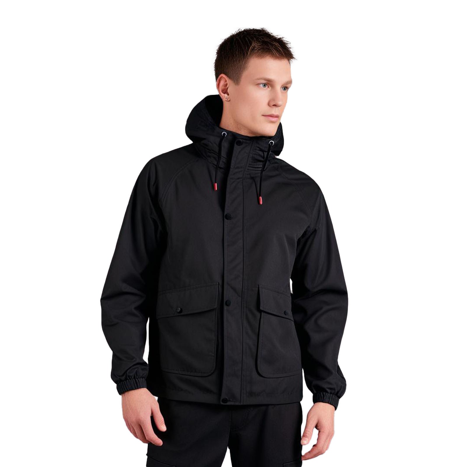 Tarrzzcom Oversize Zipped Design Raincoat Windbreaker