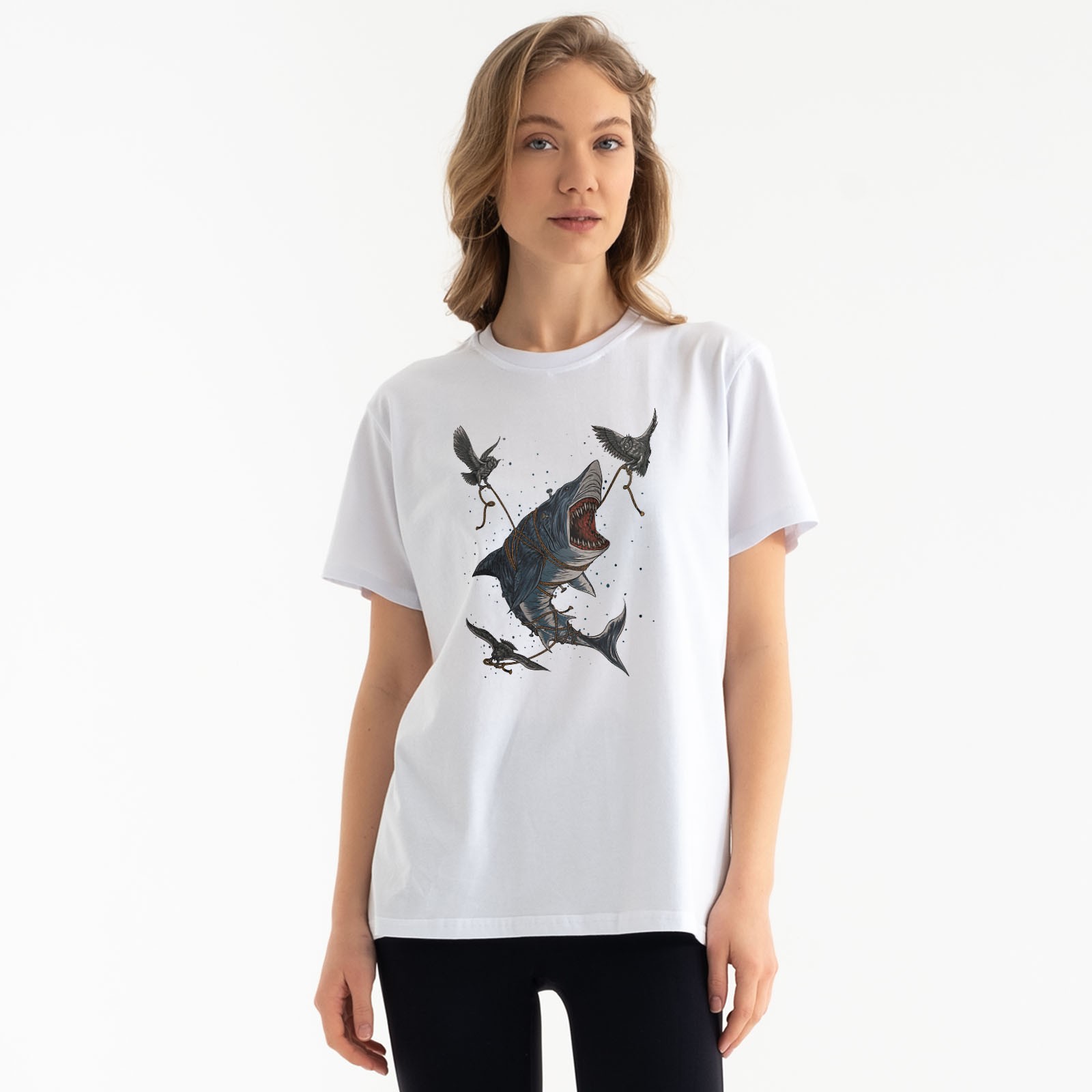 Owl and Shark Graphic Tee