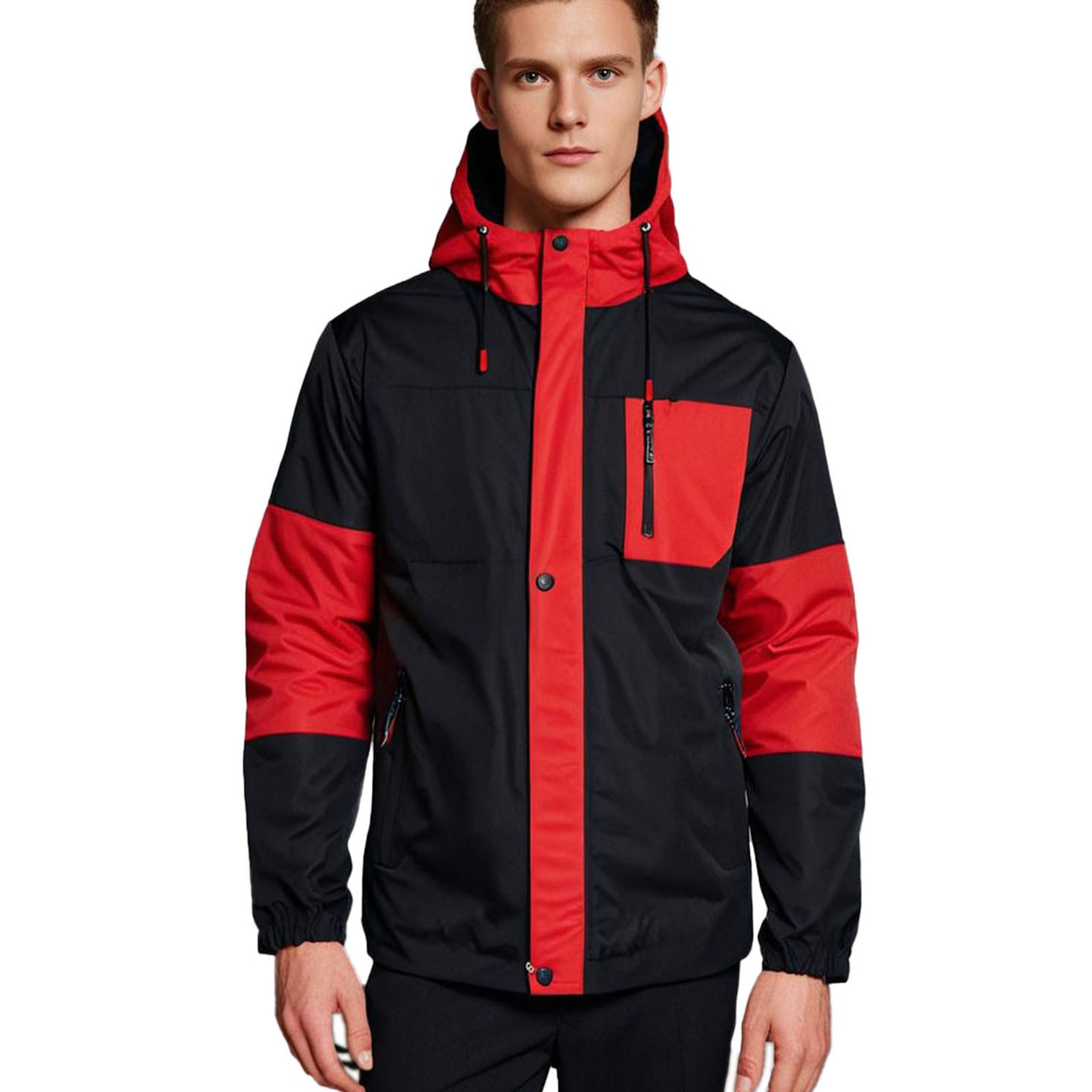 Red Tide Style Hooded Raincoat Jacket