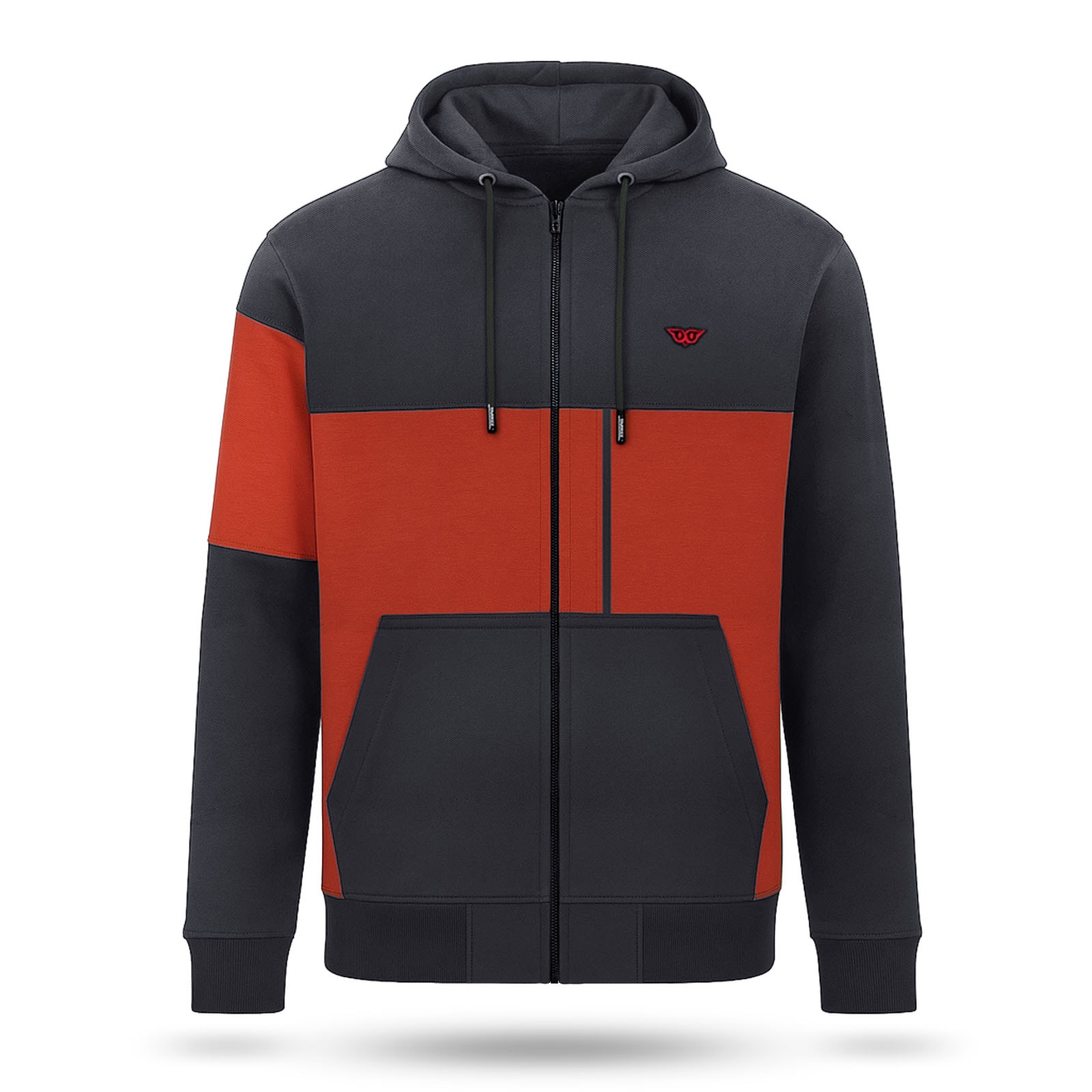 Kapşonlu Fermuarlı Sweatshirt Castor