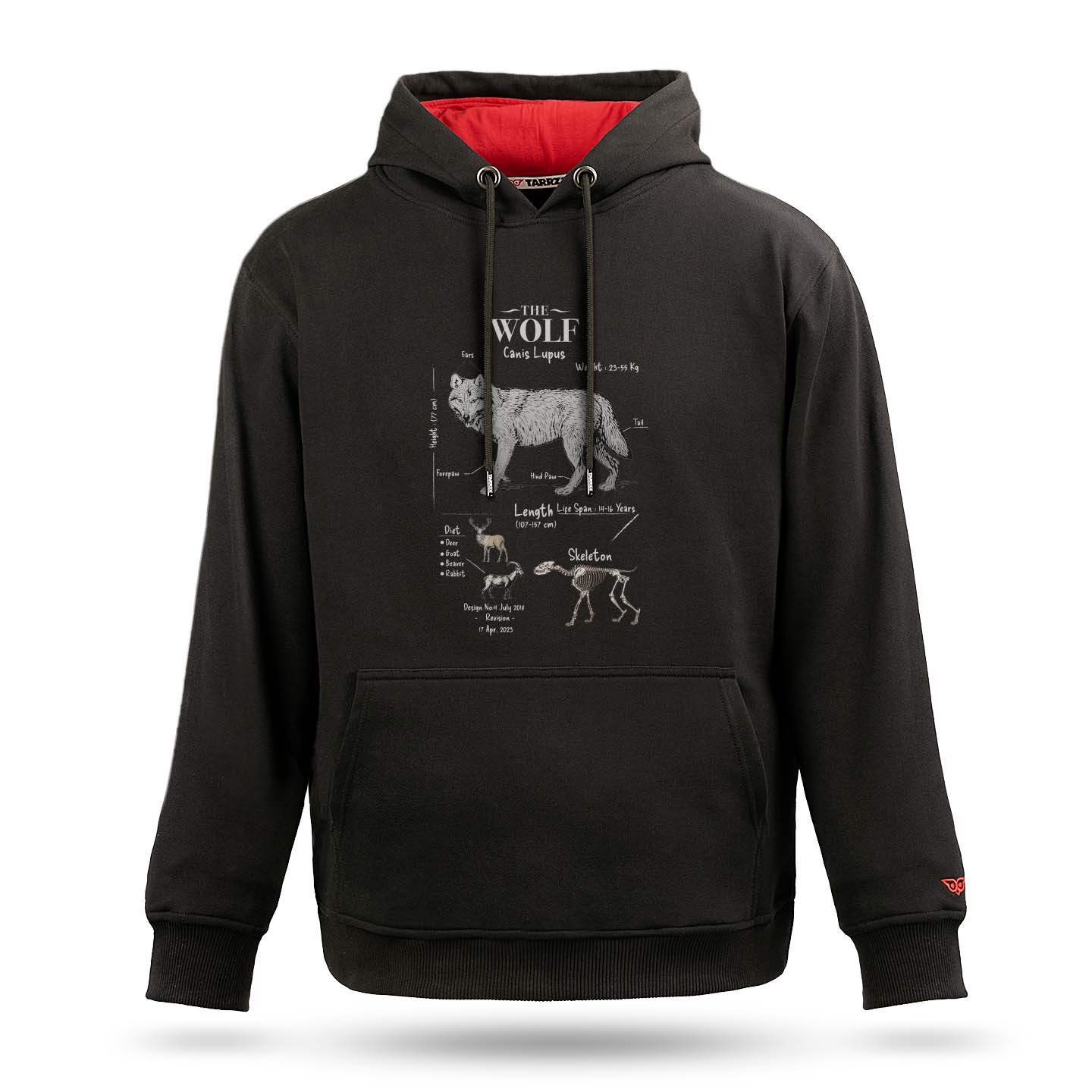 Anatomy Wolf Graphic Hoodie