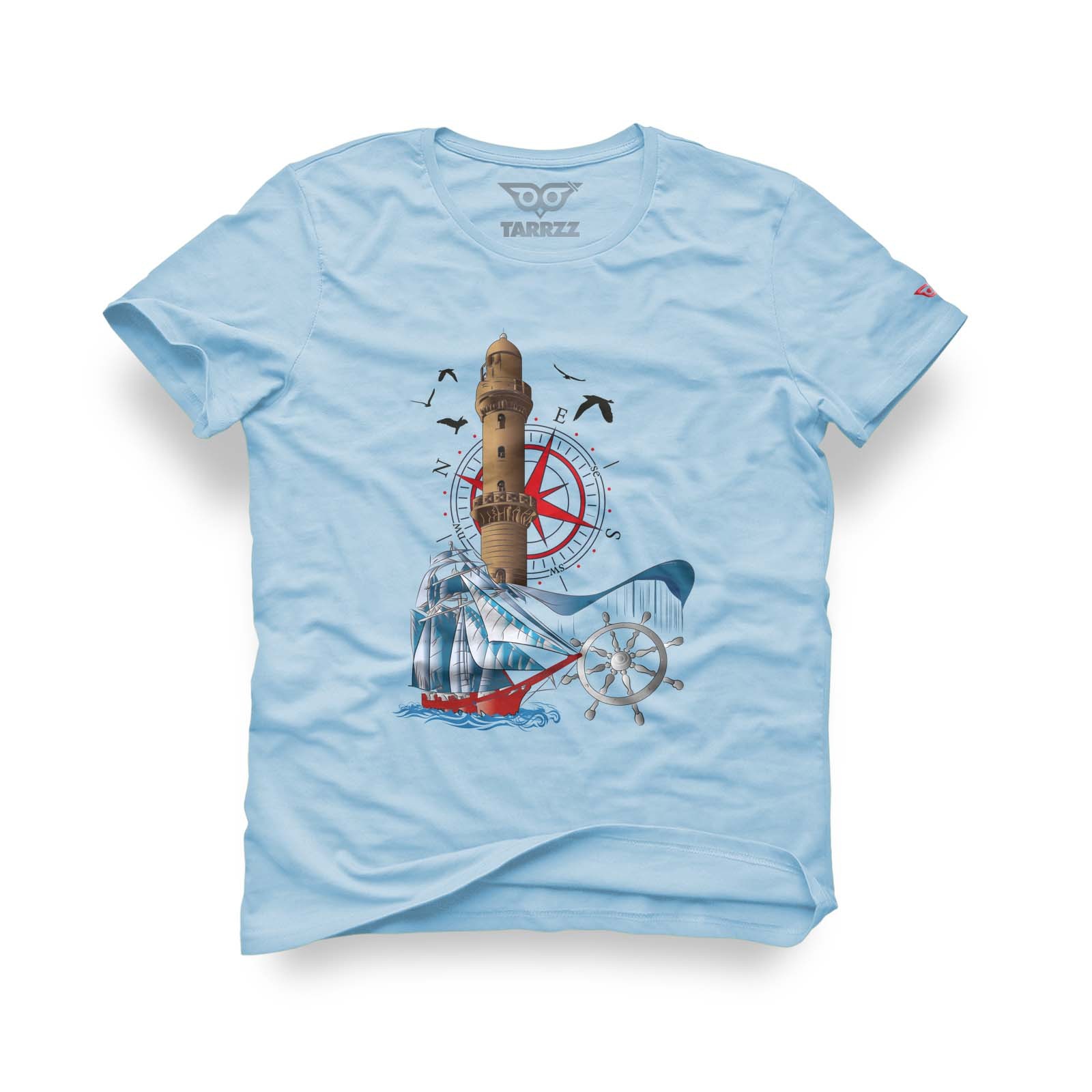 Lighthouse and Sailboat Graphic Tee