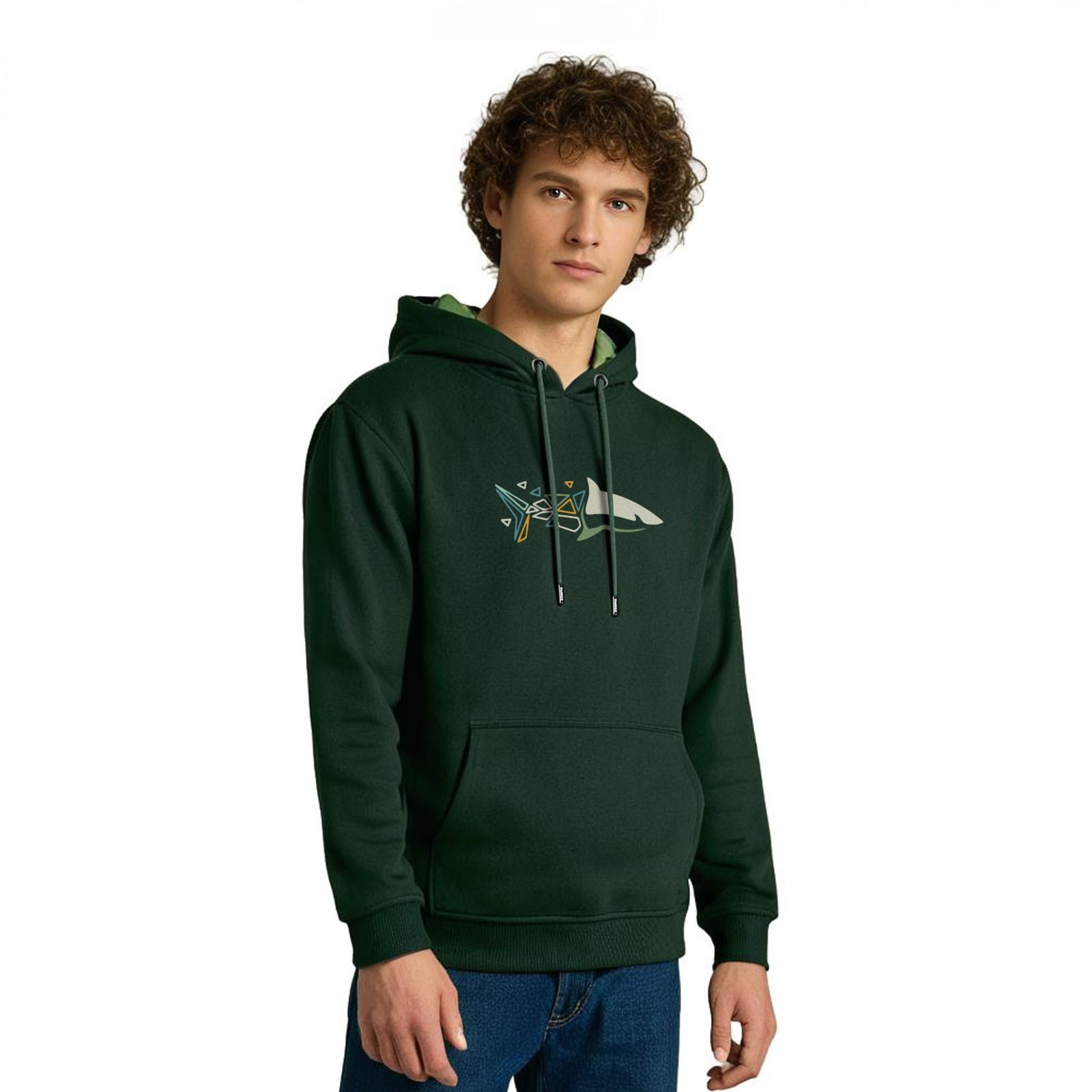 Pixel Shark Graphic Hoodie