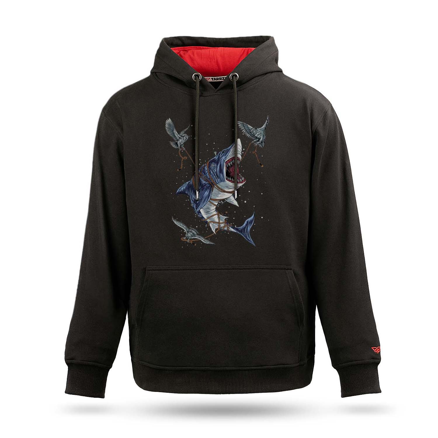 Owl and Shark Graphic Hoodie