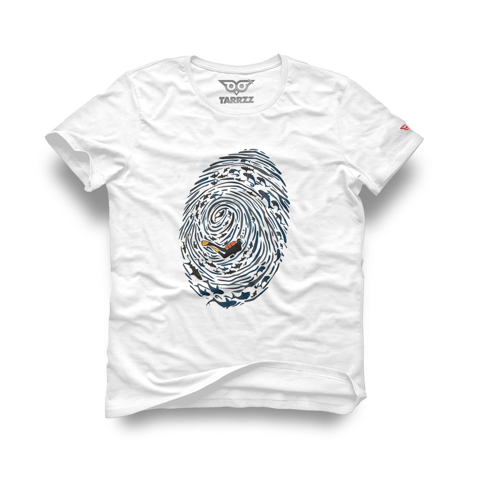 Outlet Parmak İzi ve Dalgıç Tasarım Tişört