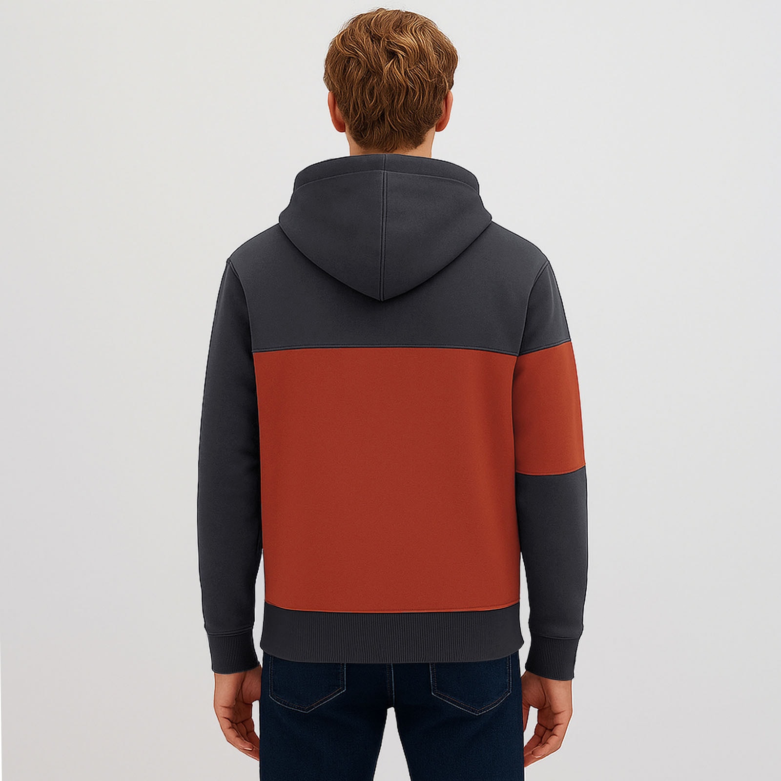 Kapşonlu Fermuarlı Sweatshirt Castor