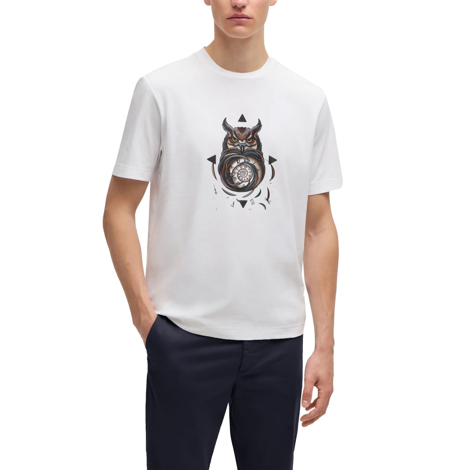 Owl and Time Graphic Tee