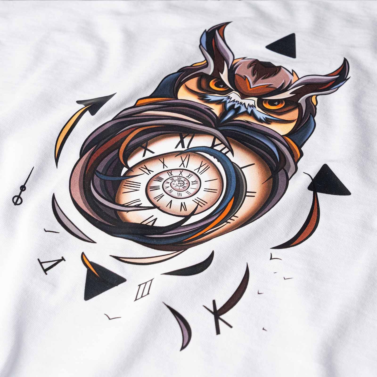Owl and Time Graphic Tee