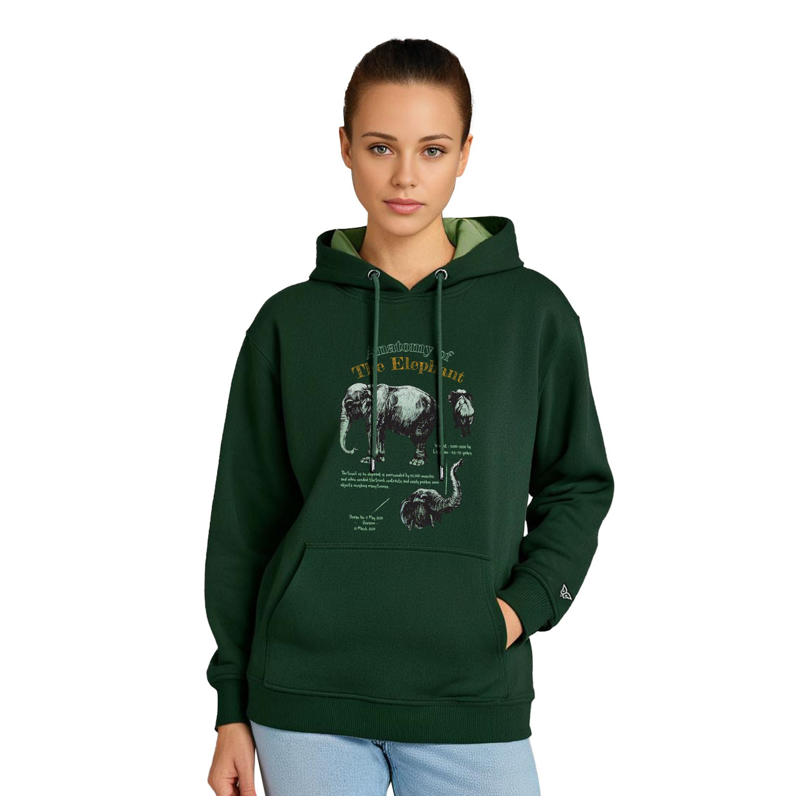 Anatomy Elephant Graphic Hoodie