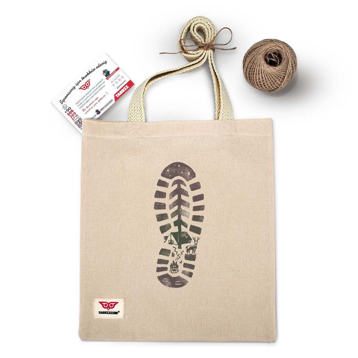 Ham Bez Çanta Tote Bag Ayak İzi