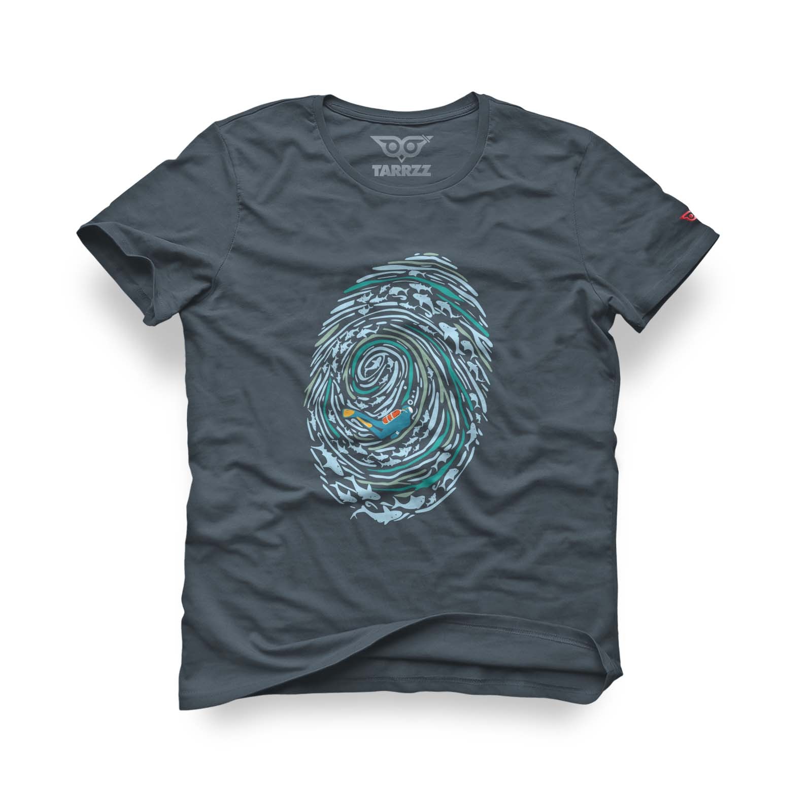 Fingerprint and Diver Graphic Tee