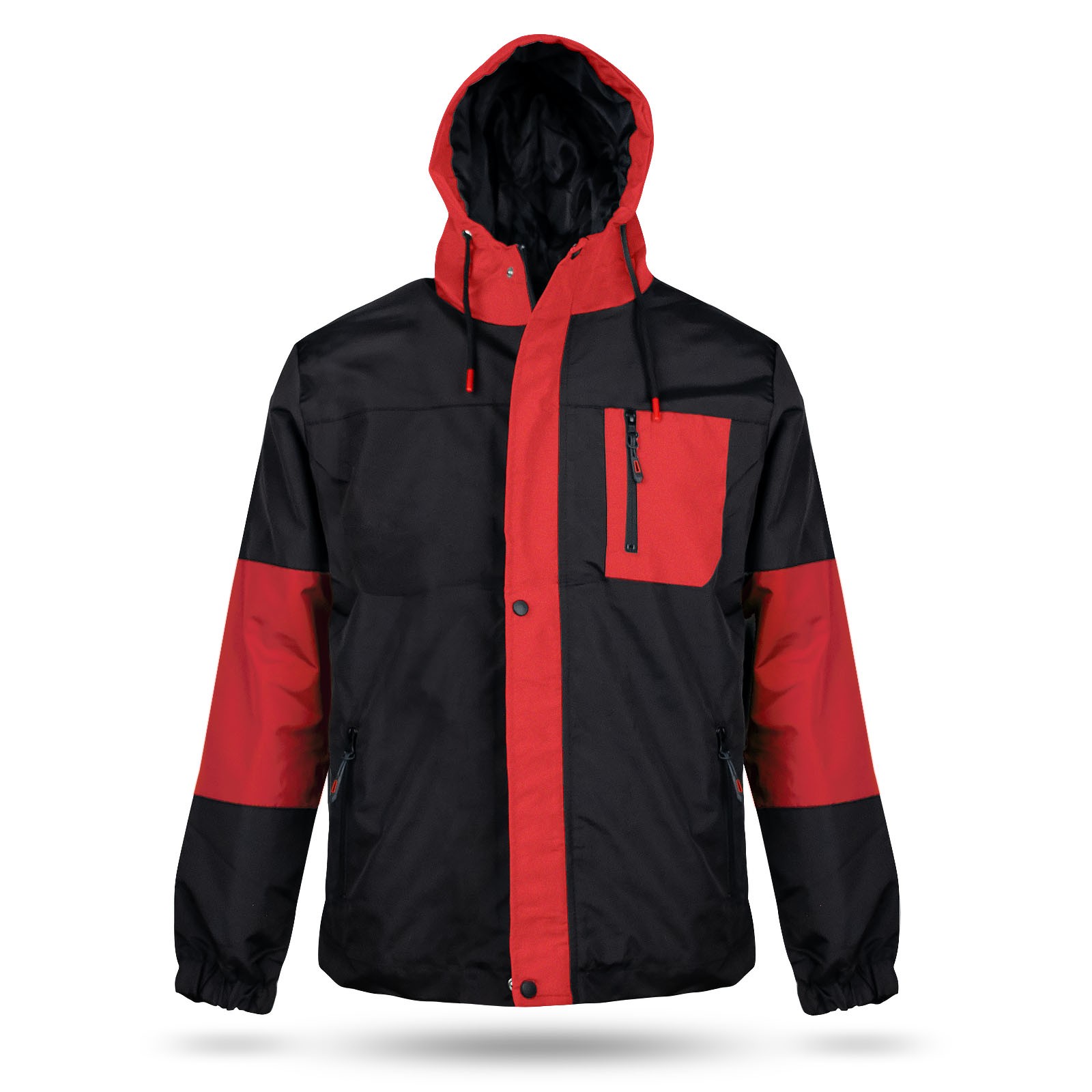 Red Tide Style Hooded Raincoat Jacket