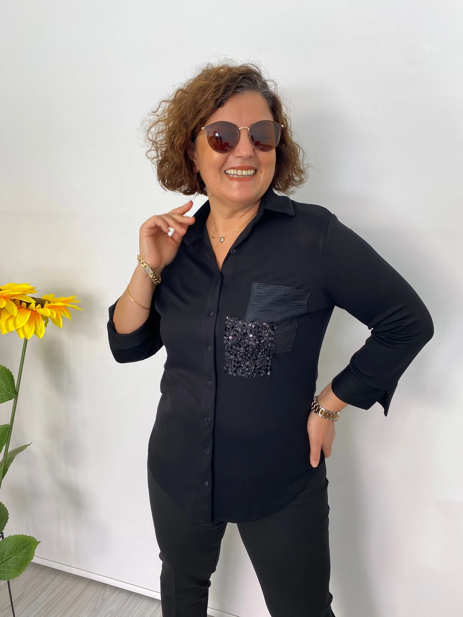 CEP DETAYLI ŞIK GÖMLEK BLUZ