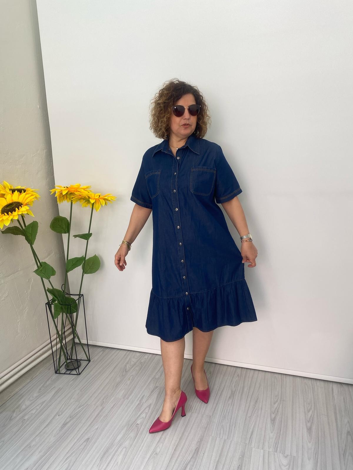 FIRFIR DETAYLI KOT ELBİSE