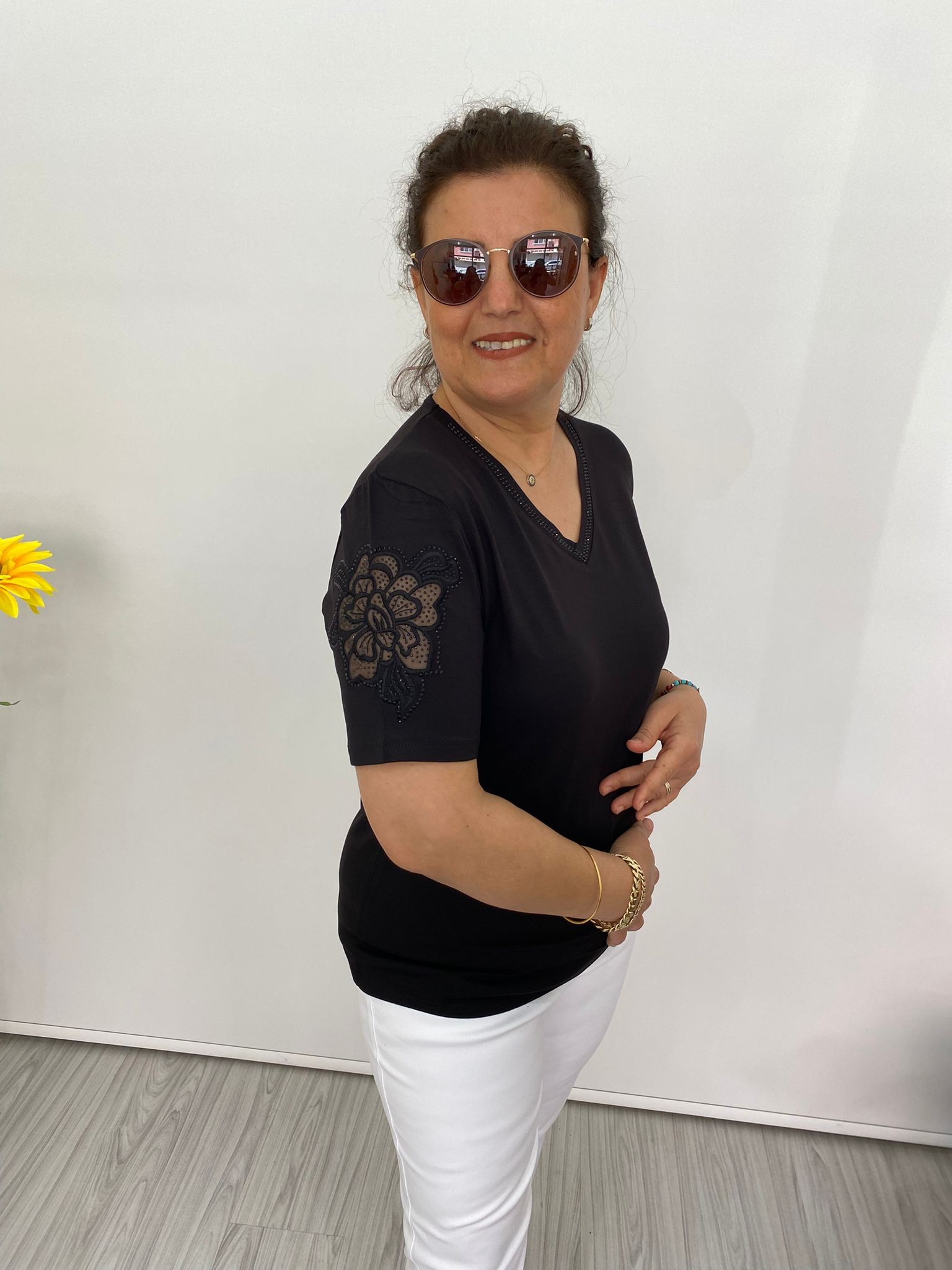 GÜL İŞLEMELİ PAMUKLU PENYE