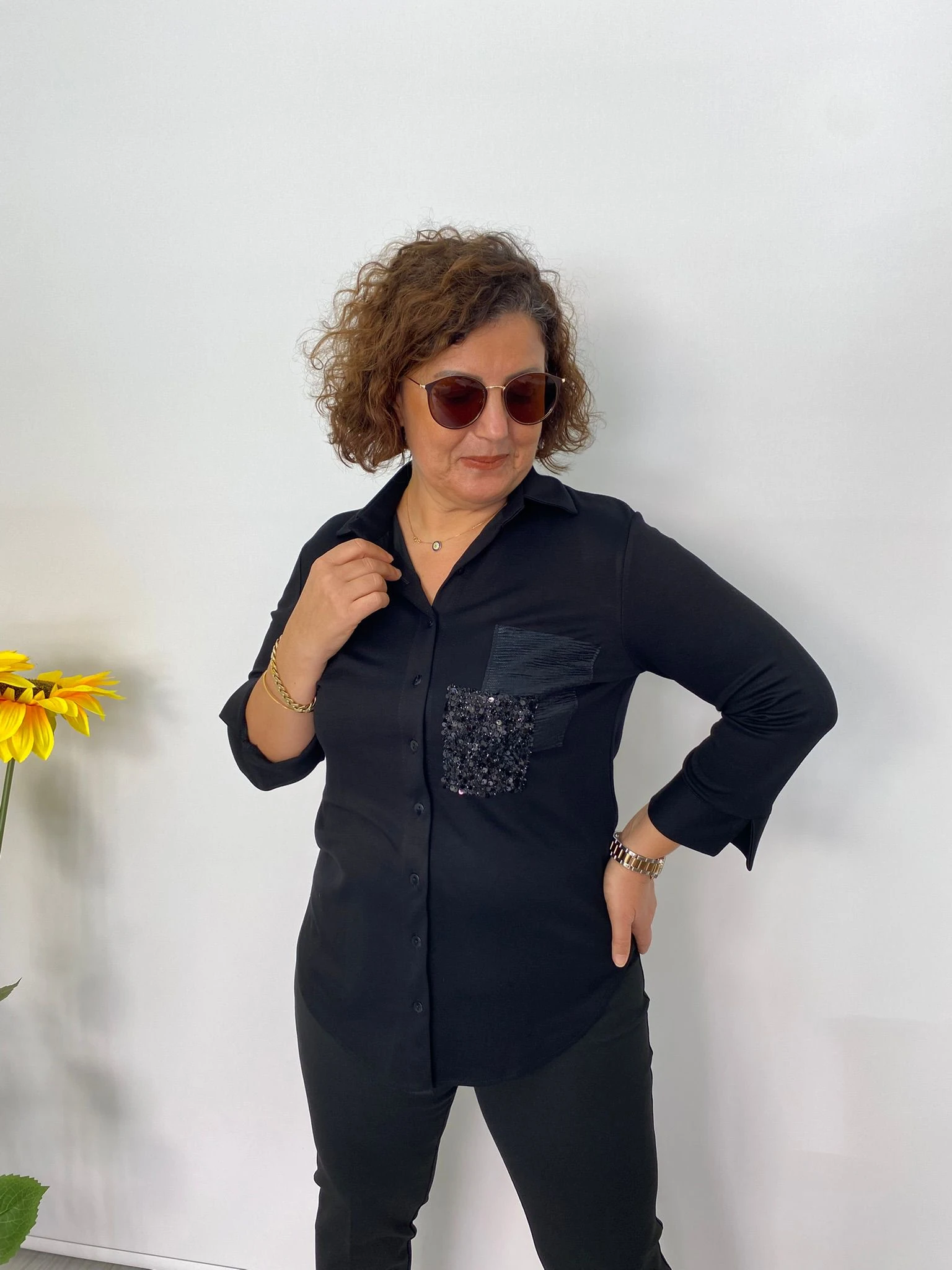 CEP DETAYLI ŞIK GÖMLEK BLUZ