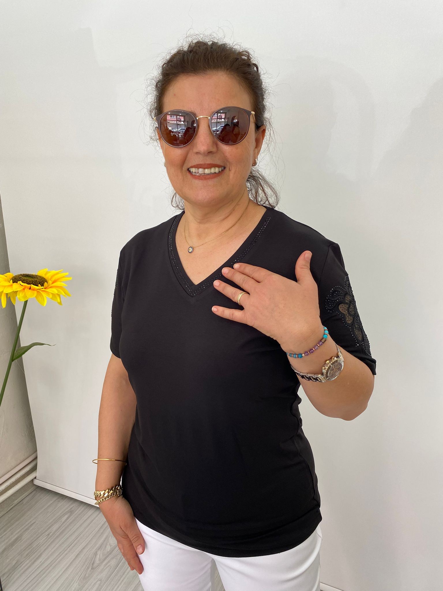 GÜL İŞLEMELİ PAMUKLU PENYE
