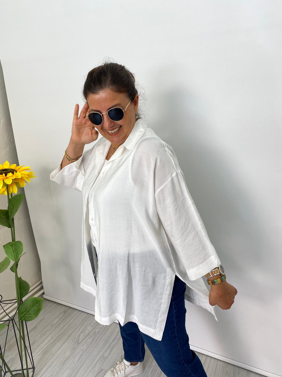 PAMUKLU OWERSİZE GÖMLEK