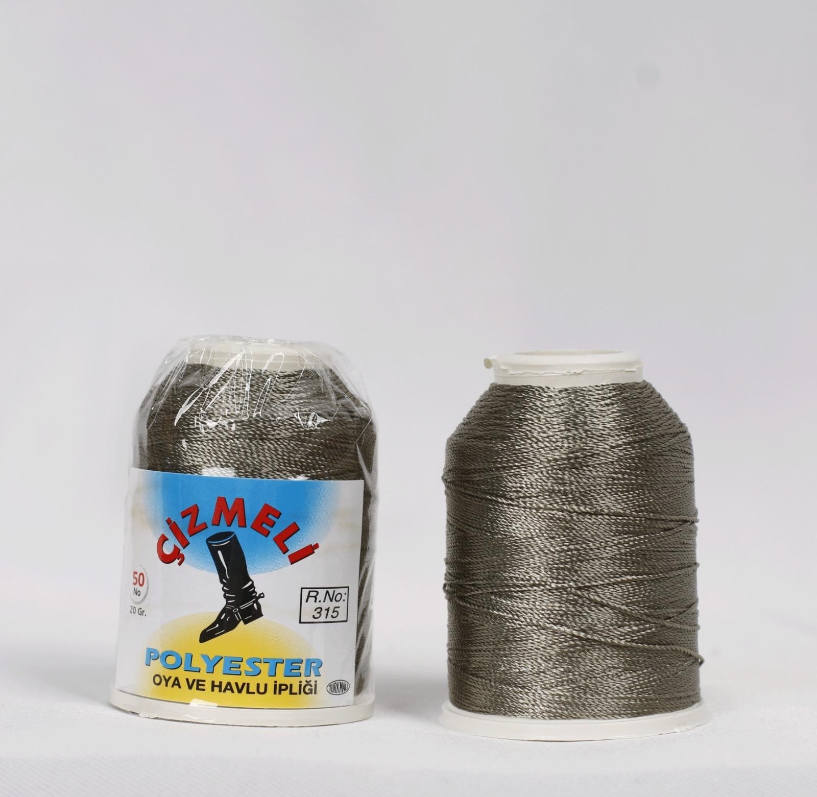Çizmeli 20 Gram Oya İpi ( Reyyan Düz Yazma ) - 315 - R/84 Haki Açık