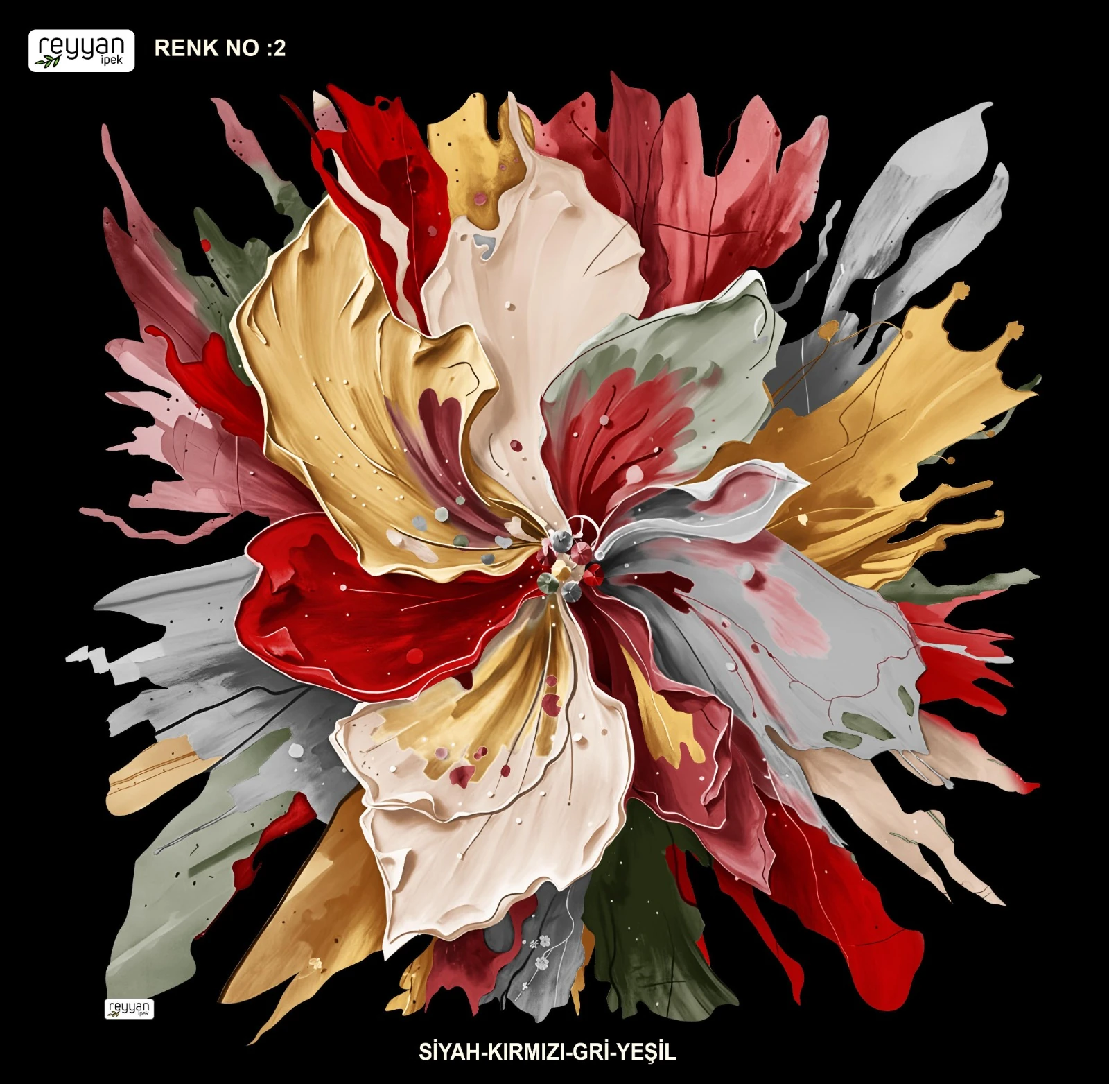 Reyyan Desenli Yazma - Nera / Renk No : 2