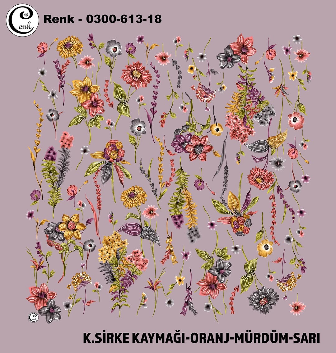 Cenk Desenli Yazma 613 - Renk No : 18