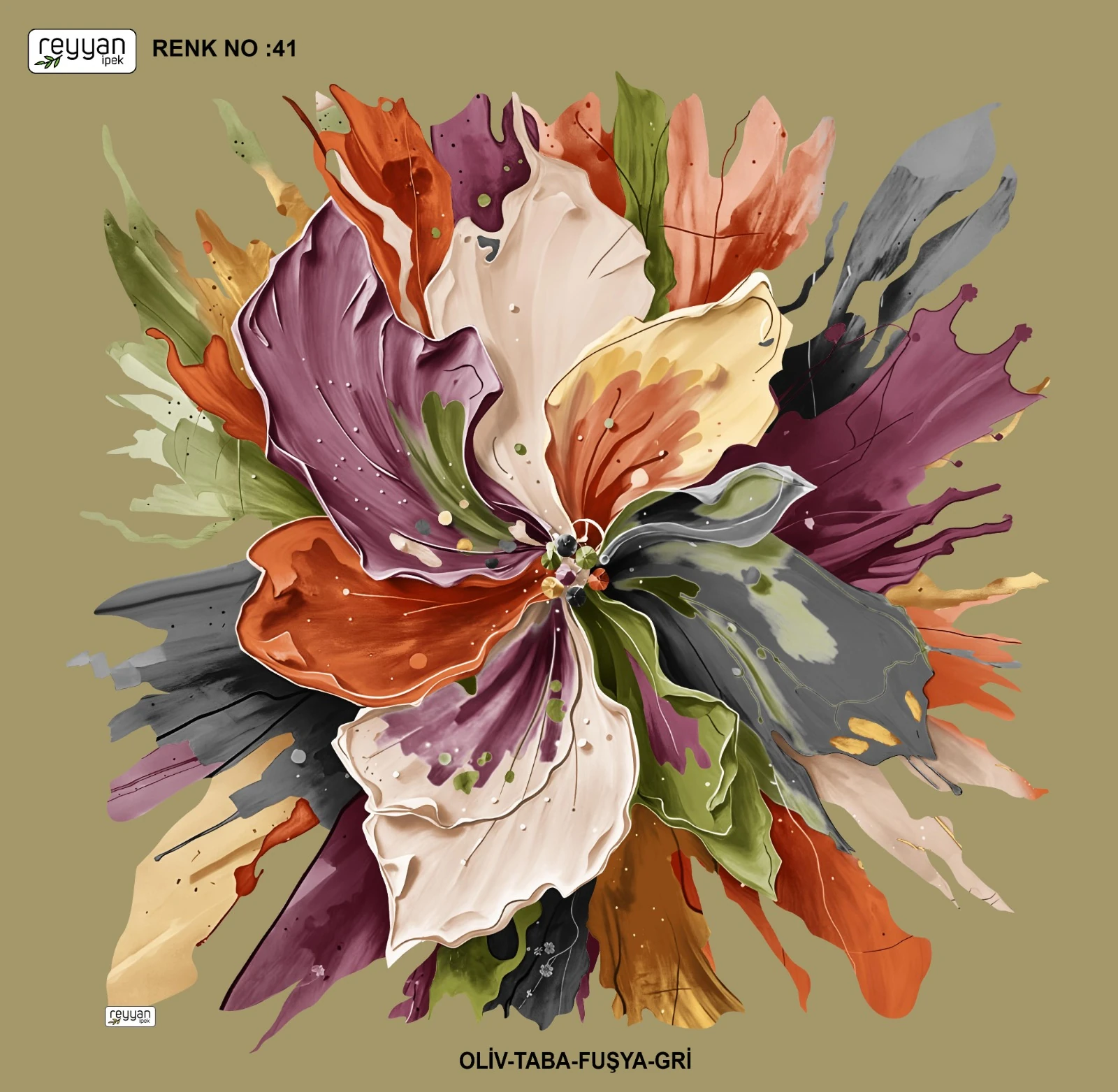 Reyyan Desenli Yazma - Nera / Renk No : 41