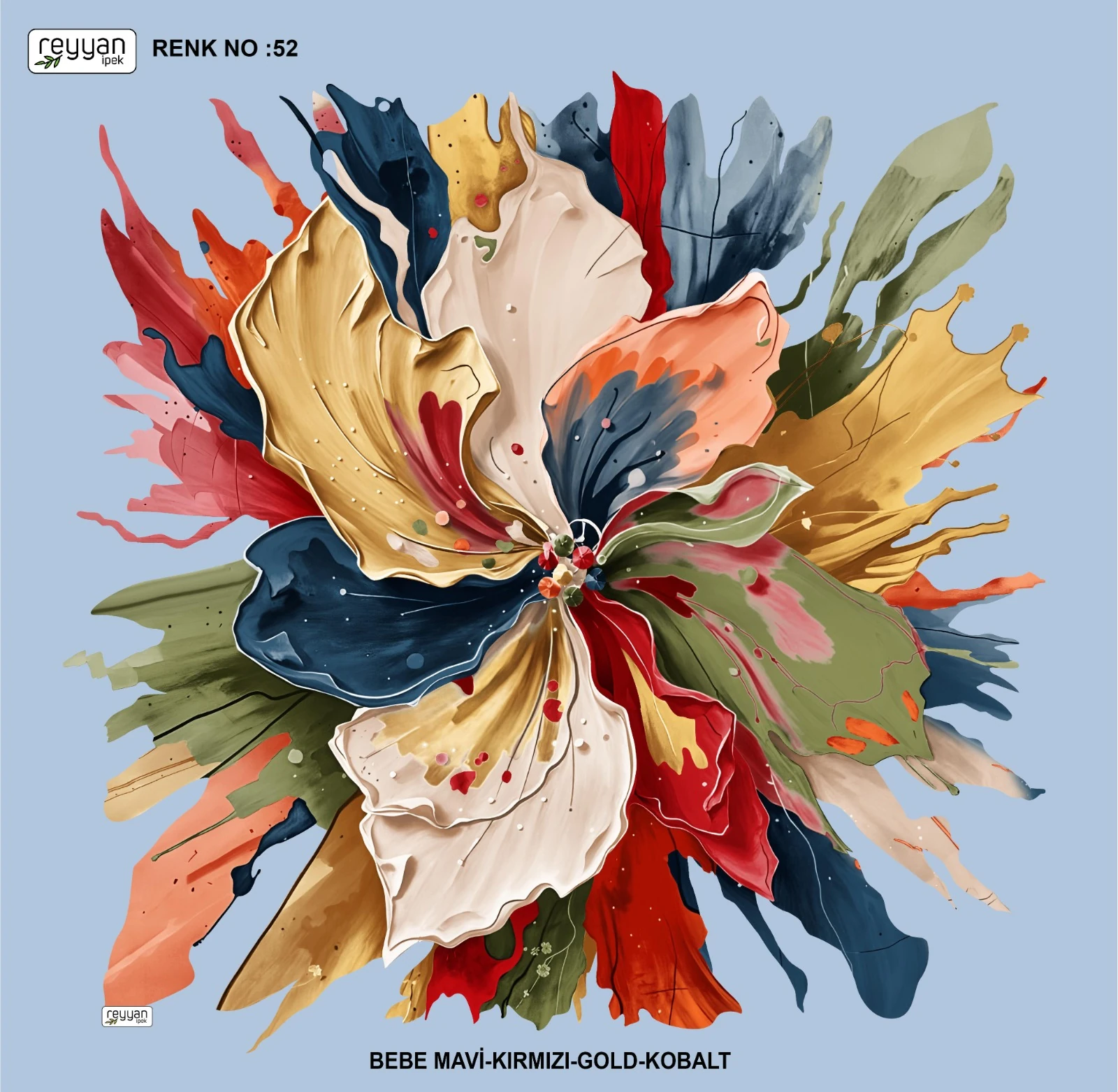 Reyyan Desenli Yazma - Nera / Renk No : 52