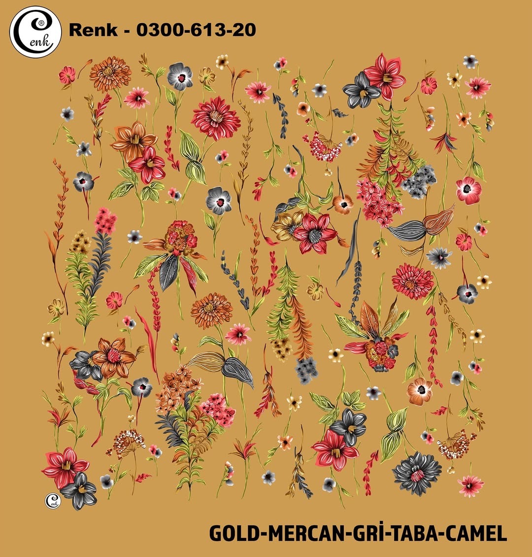 Cenk Desenli Yazma 613 - Renk No : 20